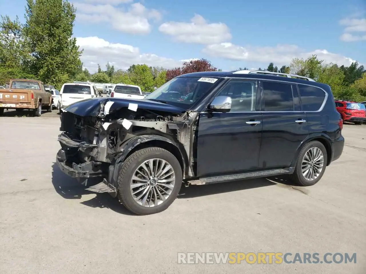 1 Photograph of a damaged car JN8AZ2NC6K9461215 INFINITI QX80 2019