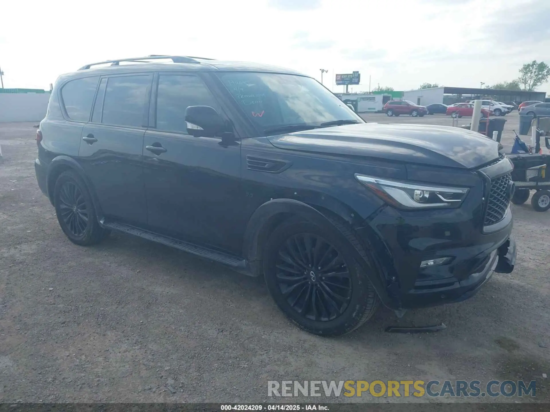 1 Photograph of a damaged car JN8AZ2NE8K9236926 INFINITI QX80 2019