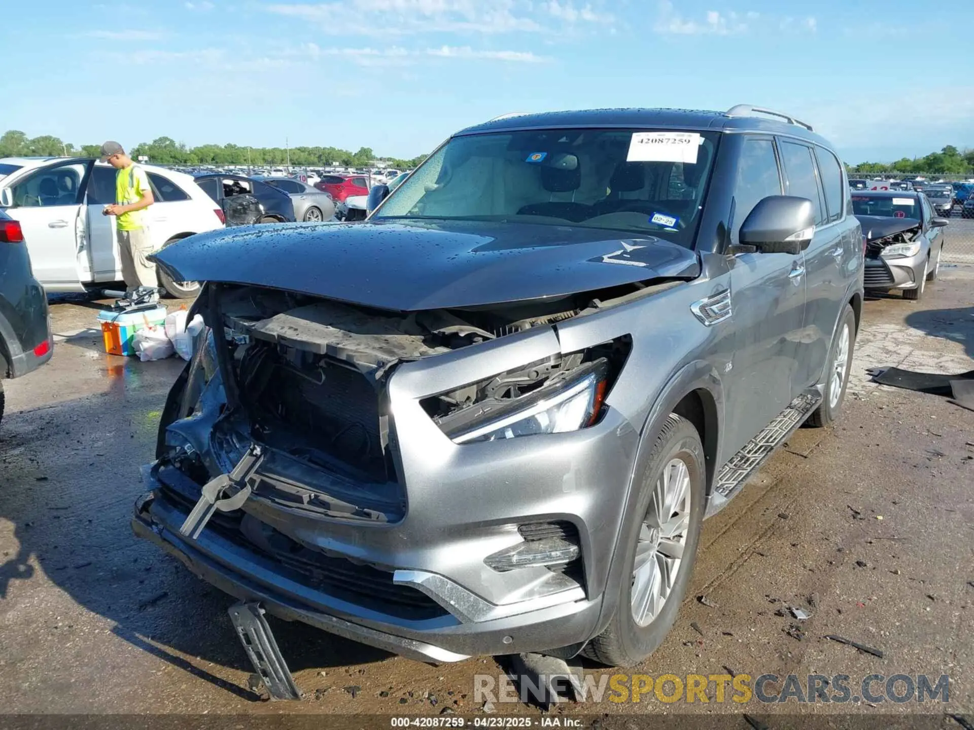 2 Photograph of a damaged car JN8AZ2NE9K9236577 INFINITI QX80 2019