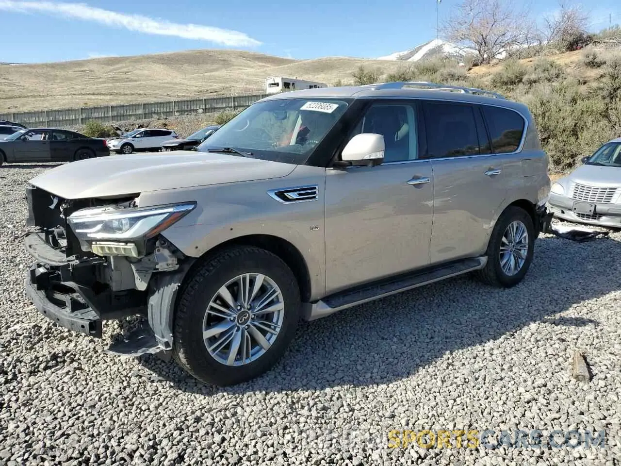 1 Photograph of a damaged car JN8AZ2NEXK9238080 INFINITI QX80 2019