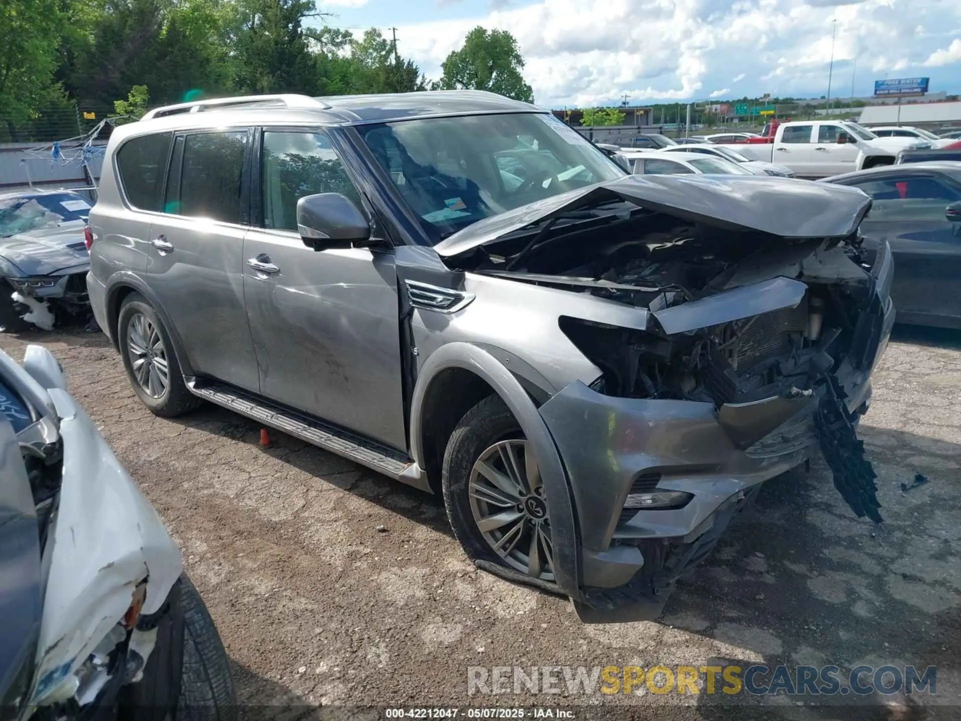 1 Photograph of a damaged car JN8AZ2NF2K9684426 INFINITI QX80 2019
