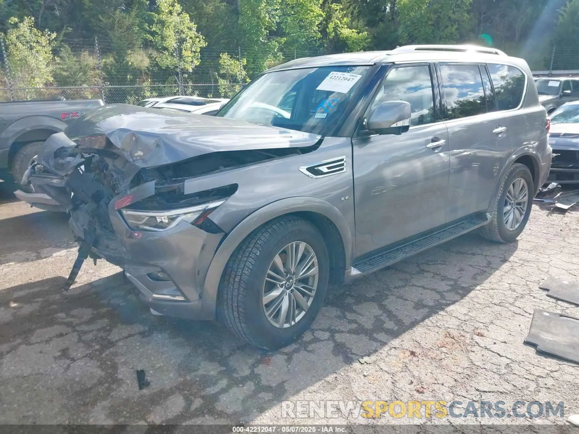 2 Photograph of a damaged car JN8AZ2NF2K9684426 INFINITI QX80 2019