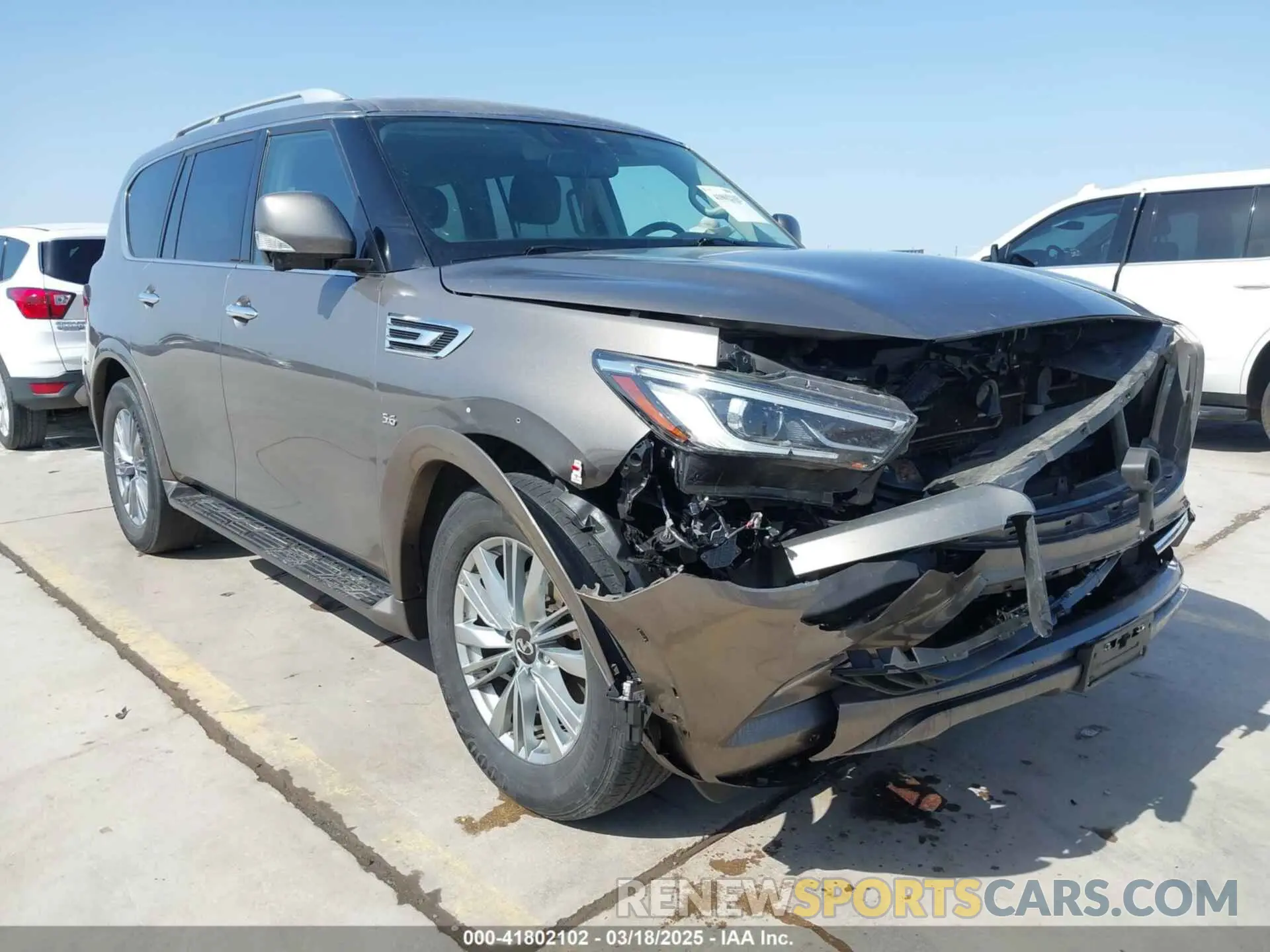 1 Photograph of a damaged car JN8AZ2NF3K9682281 INFINITI QX80 2019