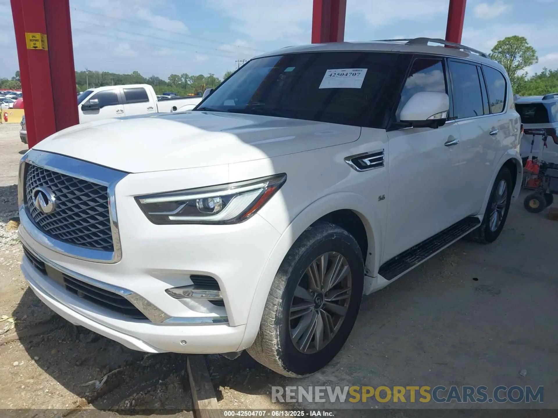 2 Photograph of a damaged car JN8AZ2NF8K9686598 INFINITI QX80 2019