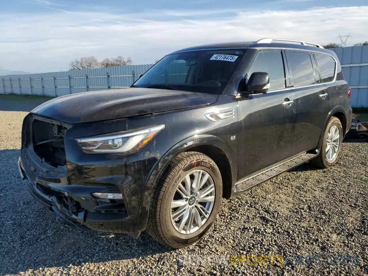 1 Photograph of a damaged car JN8AZ2NF9K9688375 INFINITI QX80 2019