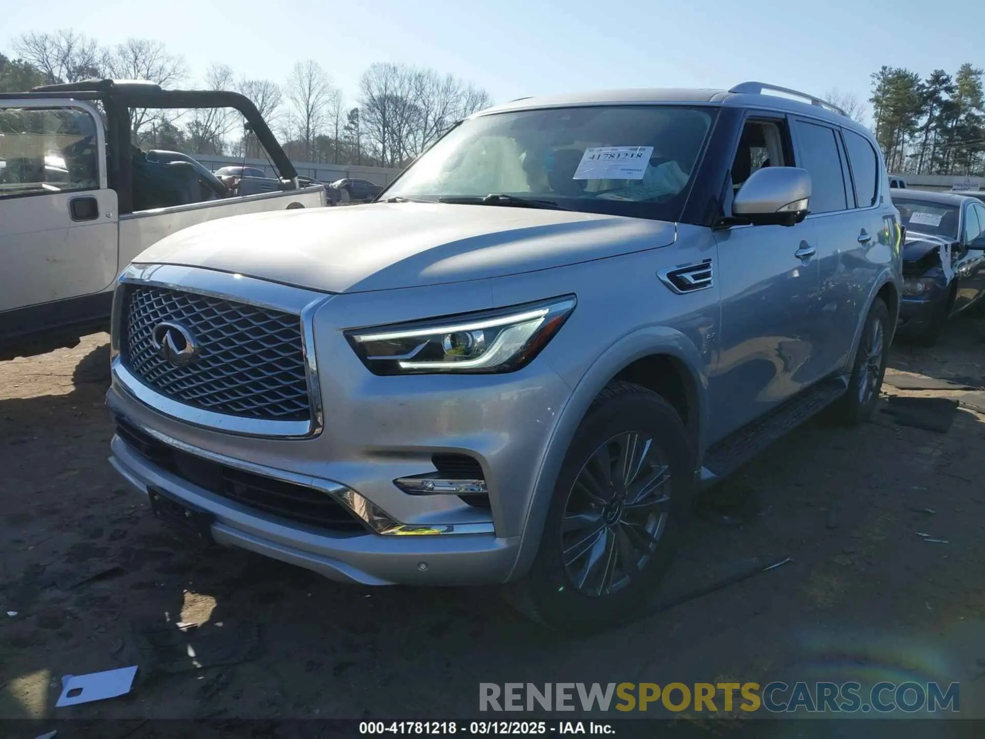 2 Photograph of a damaged car JN8AZ2NF2L9704045 INFINITI QX80 2020