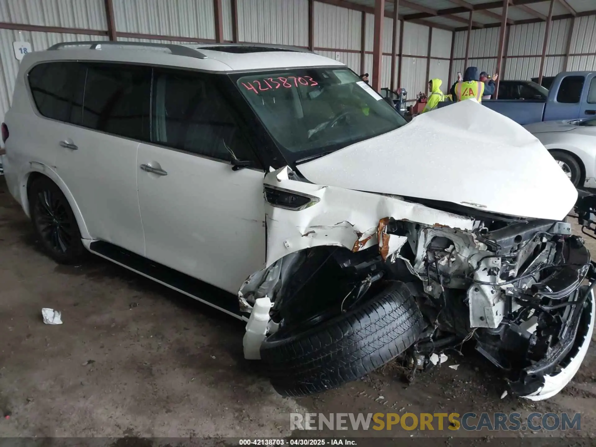 1 Photograph of a damaged car JN8AZ2AD0M9861448 INFINITI QX80 2021