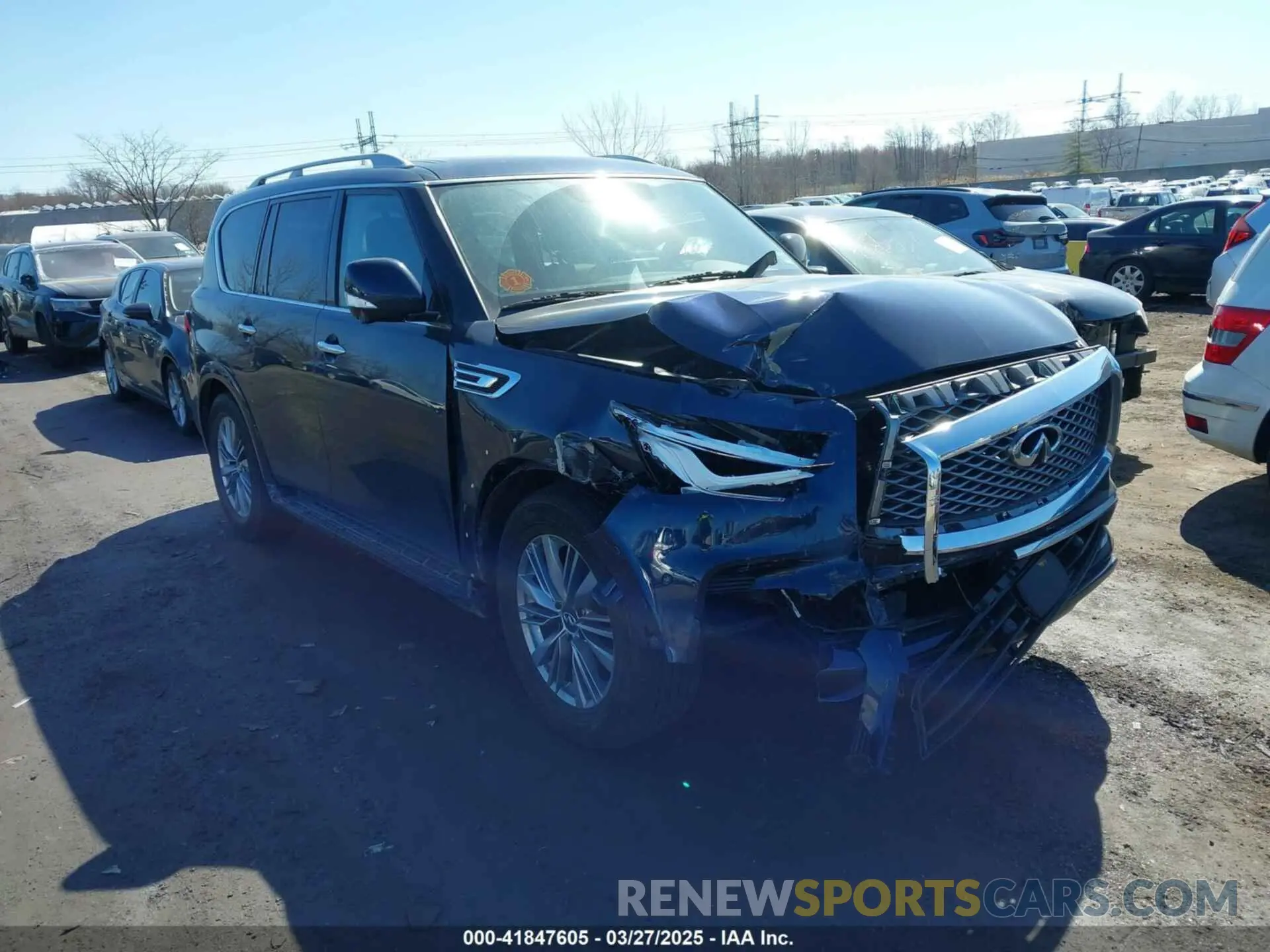 1 Photograph of a damaged car JN8AZ2AE0N9291803 INFINITI QX80 2022