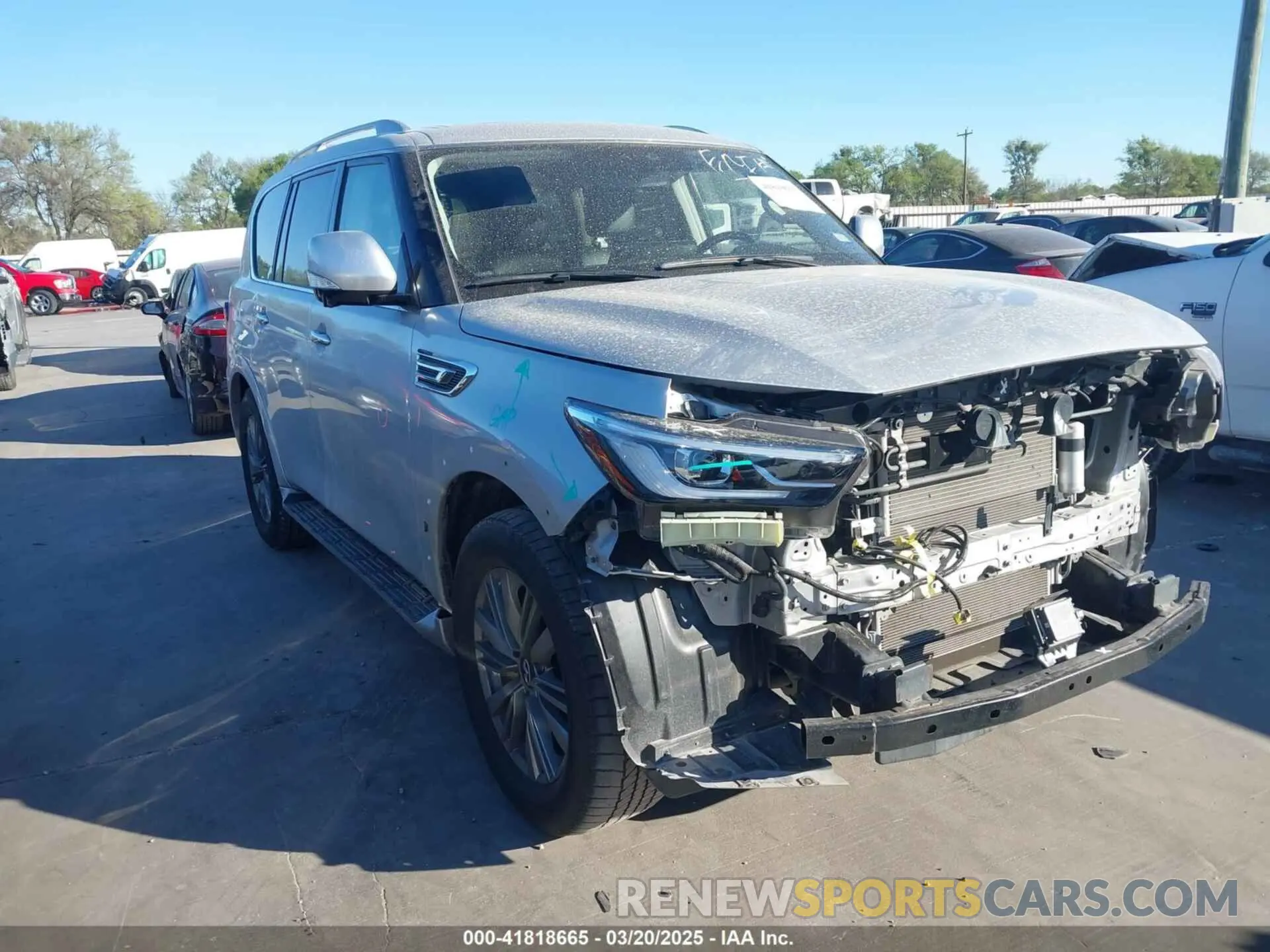 1 Photograph of a damaged car JN8AZ2AF3N9741372 INFINITI QX80 2022