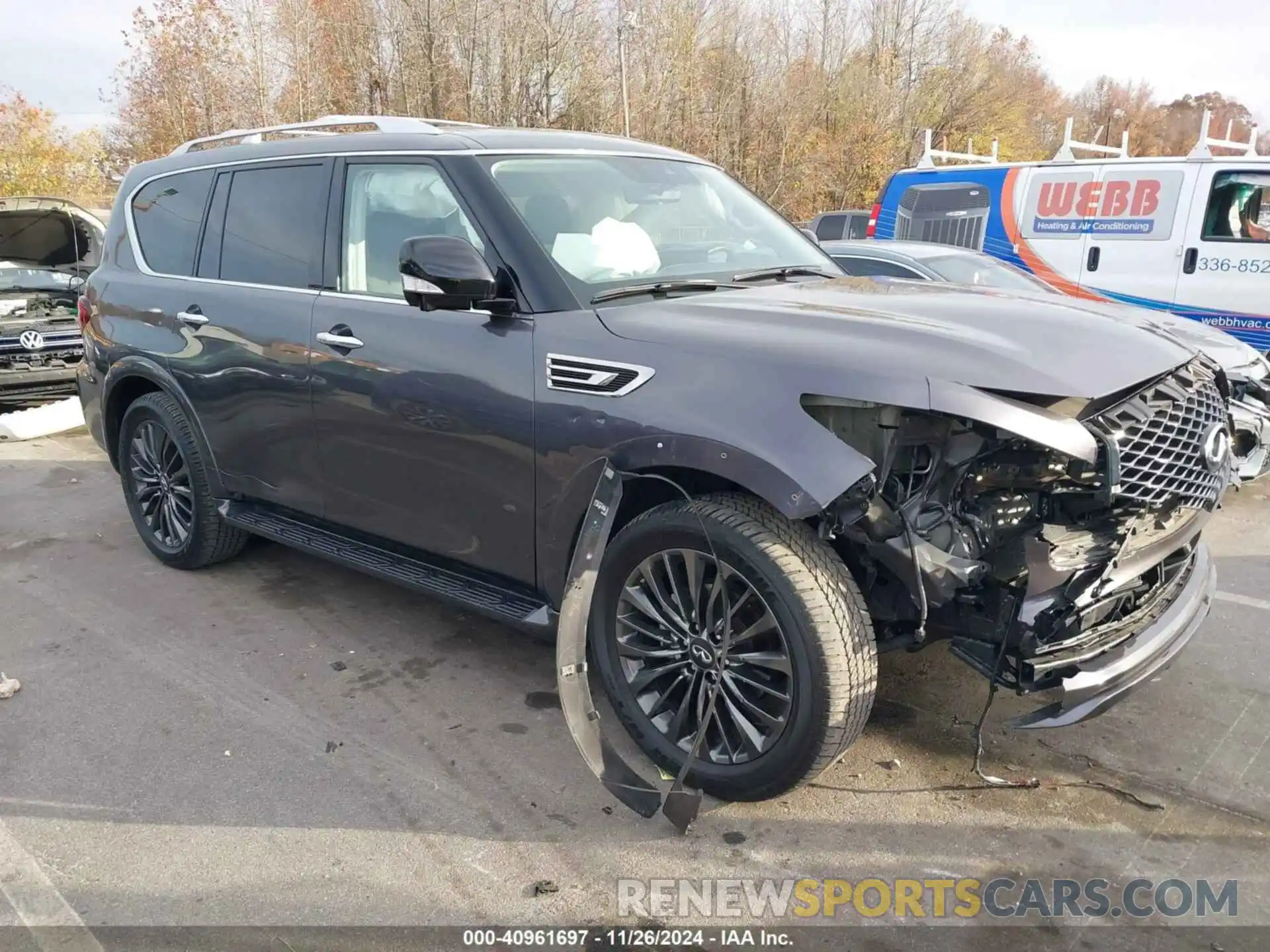 1 Photograph of a damaged car JN8AZ2AEXP9304933 INFINITI QX80 2023