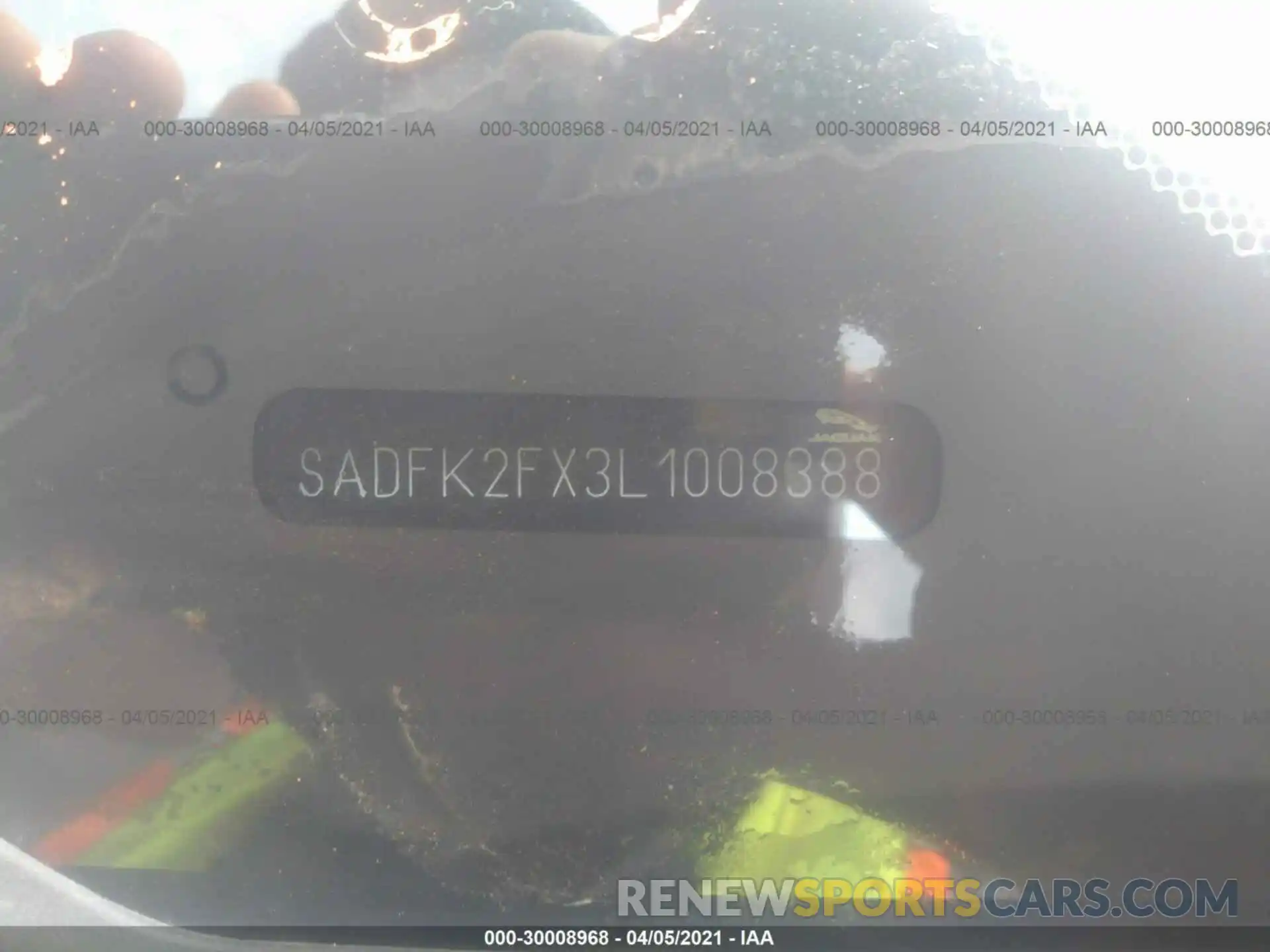 9 Photograph of a damaged car SADFK2FX3L1008388 JAGUAR E-PACE 2020