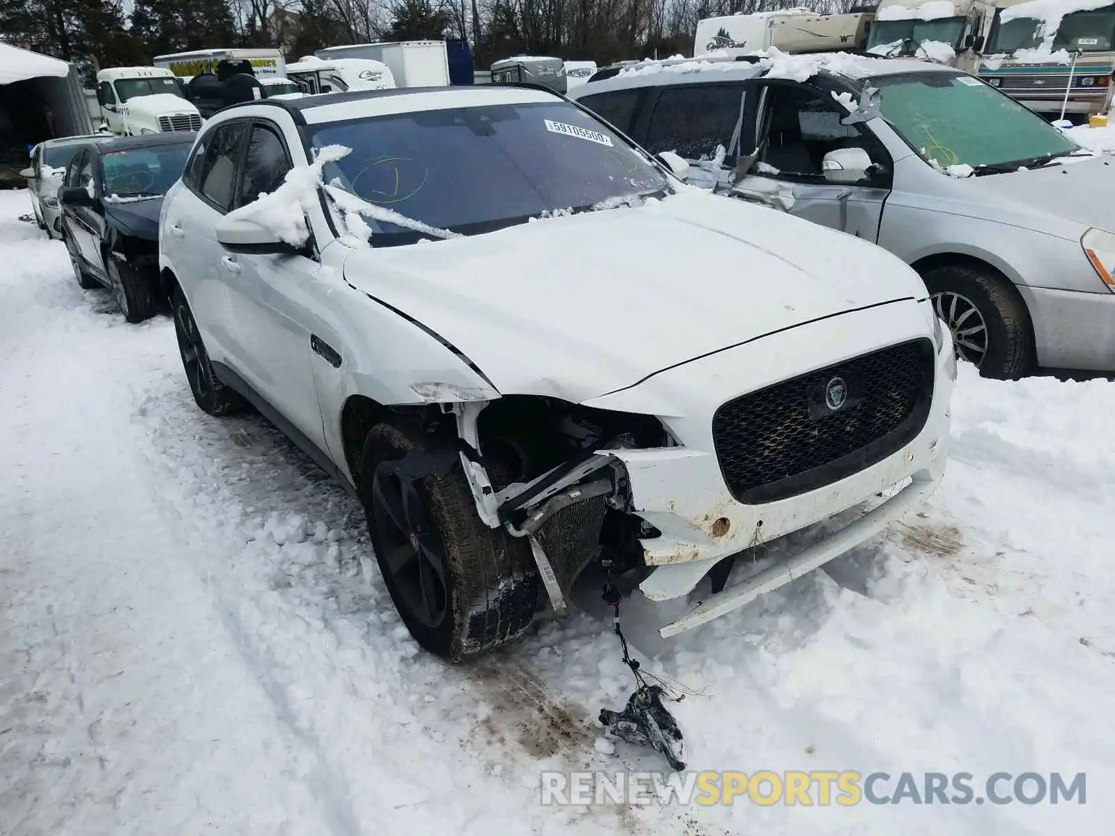 1 Photograph of a damaged car SADCJ2FX0KA601050 JAGUAR F-PACE 2019