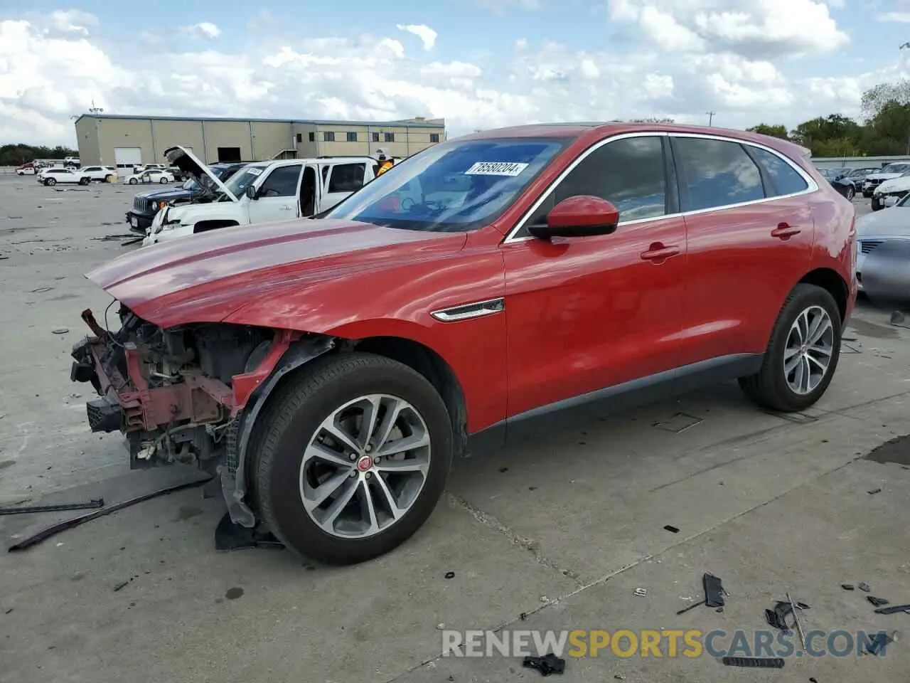 1 Photograph of a damaged car SADCJ2FX5KA611766 JAGUAR F-PACE 2019