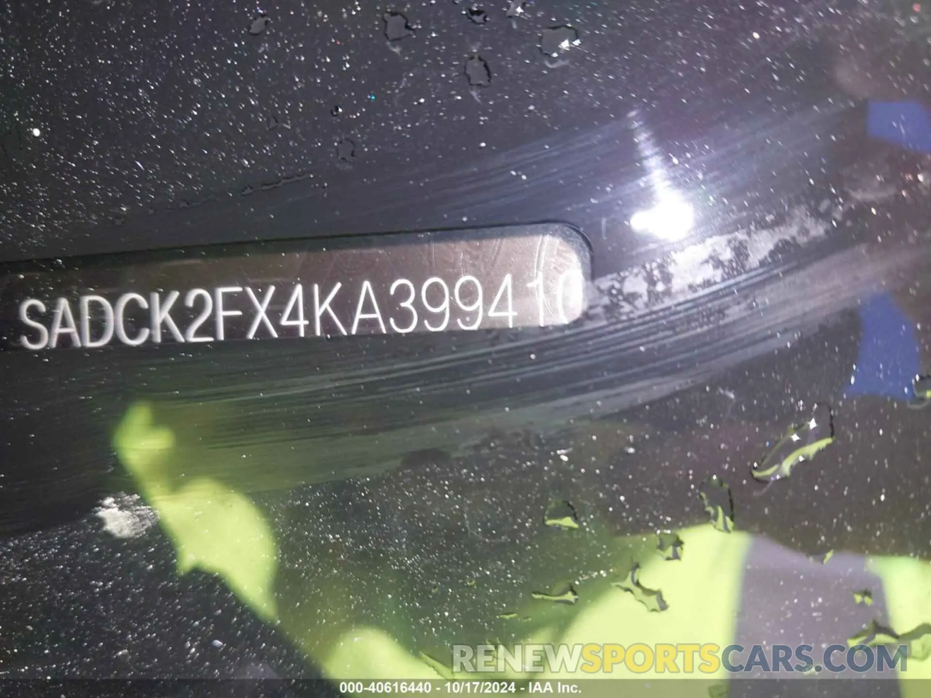 9 Photograph of a damaged car SADCK2FX4KA399410 JAGUAR F-PACE 2019