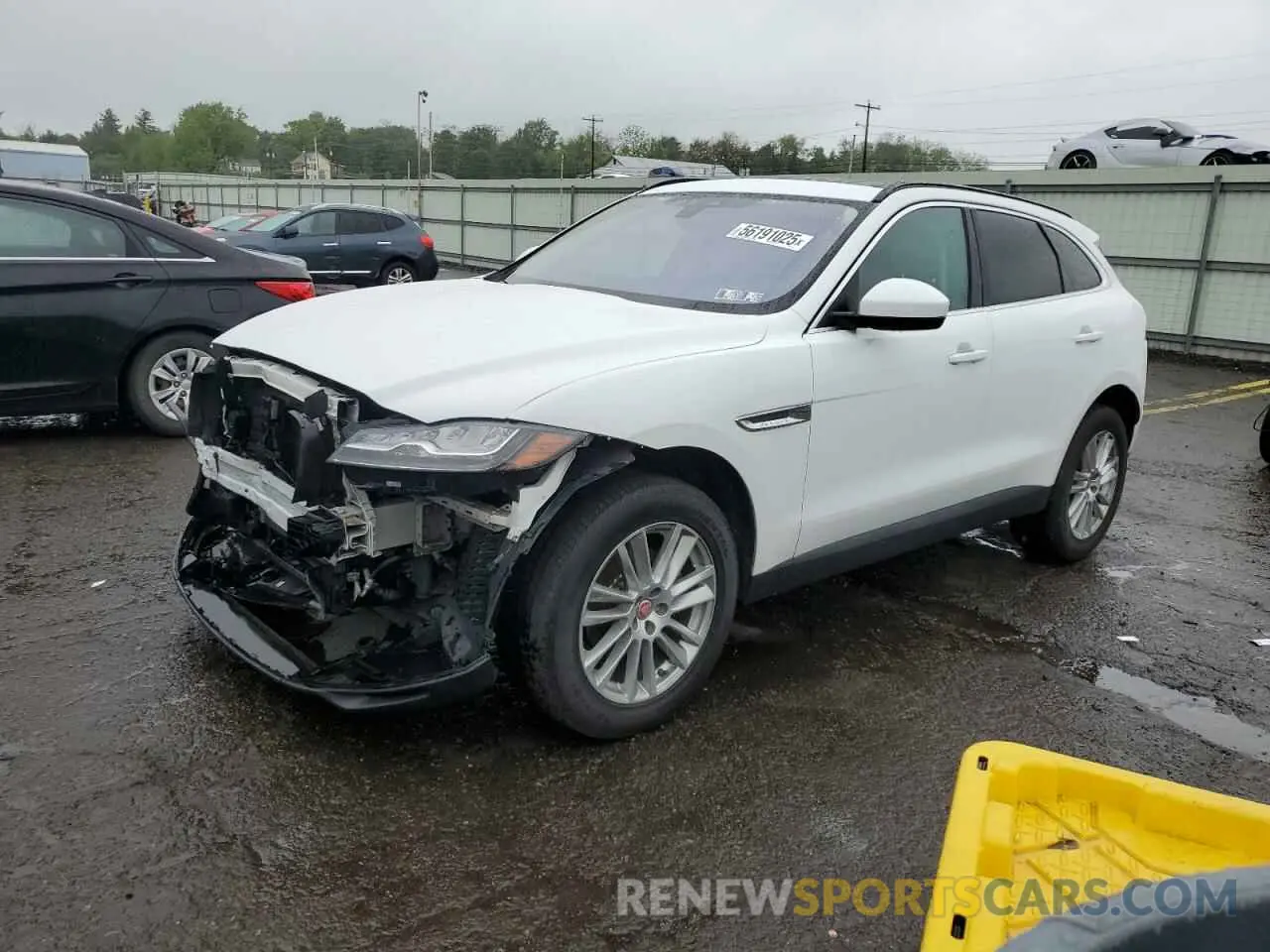 1 Photograph of a damaged car SADCK2FX9KA601576 JAGUAR F-PACE 2019