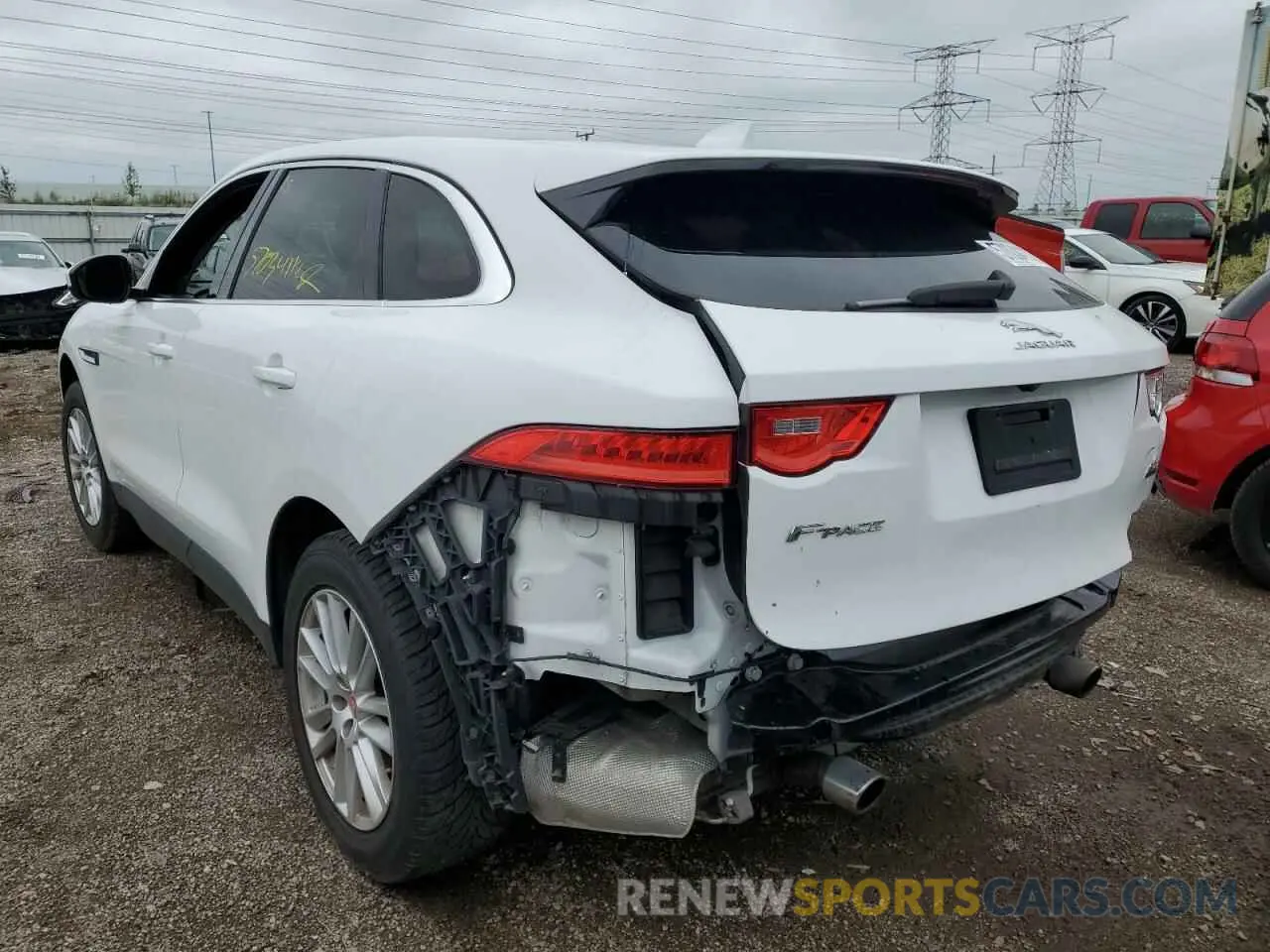 3 Photograph of a damaged car SADCK2GX3KA393872 JAGUAR F-PACE 2019