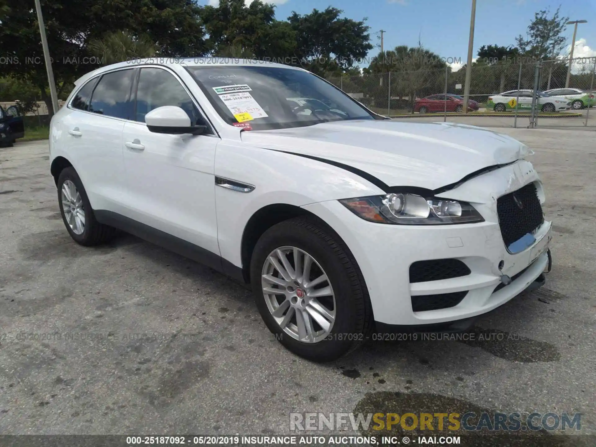 1 Photograph of a damaged car SADCK2GX6KA391114 JAGUAR F-PACE 2019