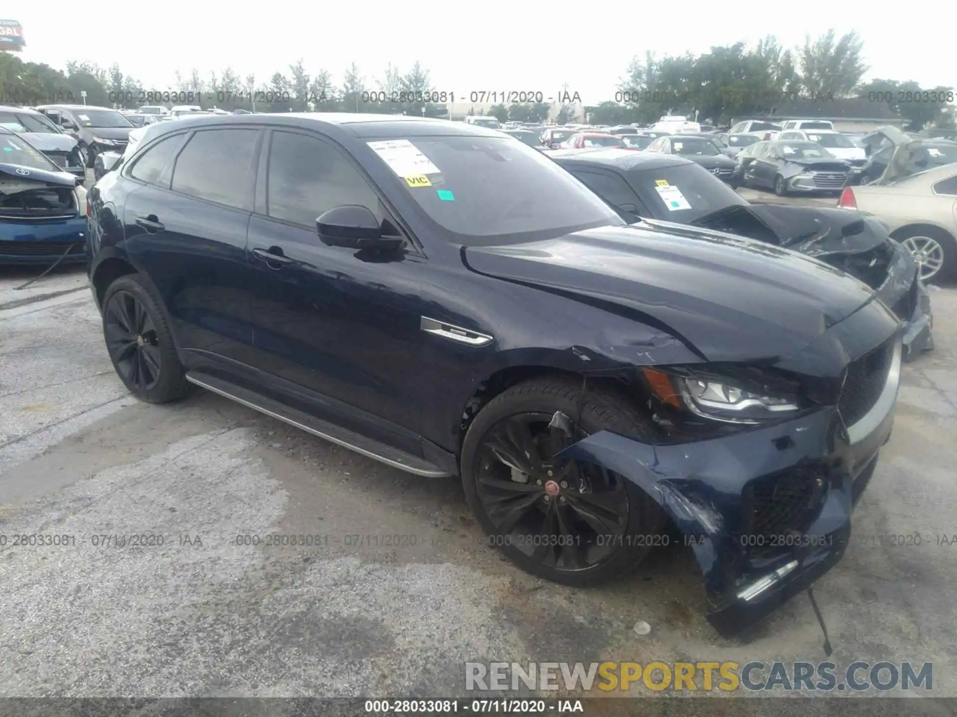 1 Photograph of a damaged car SADCL2FX2KA356584 JAGUAR F-PACE 2019