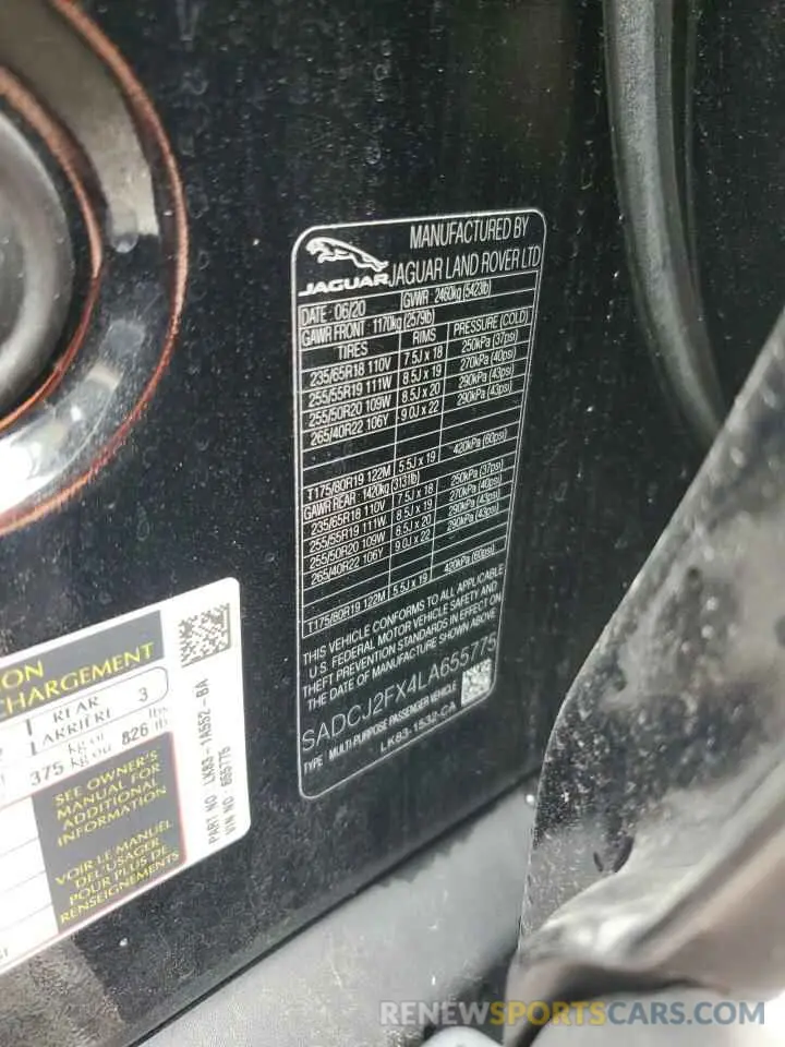 14 Photograph of a damaged car SADCJ2FX4LA655775 JAGUAR F-PACE 2020