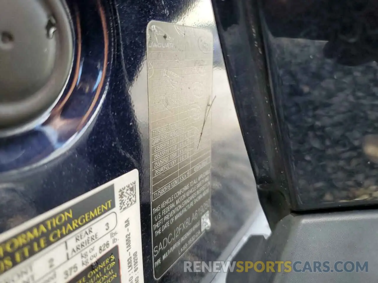 14 Photograph of a damaged car SADCJ2FX8LA619250 JAGUAR F-PACE 2020