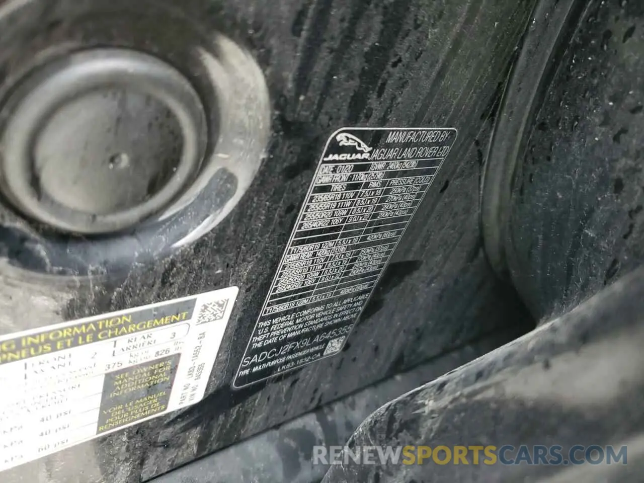 13 Photograph of a damaged car SADCJ2FX9LA645355 JAGUAR F-PACE 2020