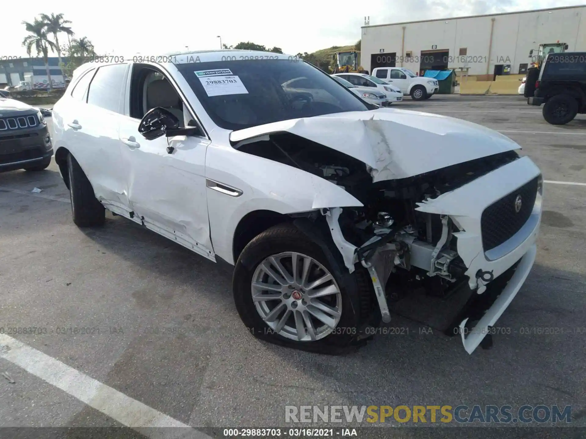 1 Photograph of a damaged car SADCK2GX2LA639697 JAGUAR F-PACE 2020