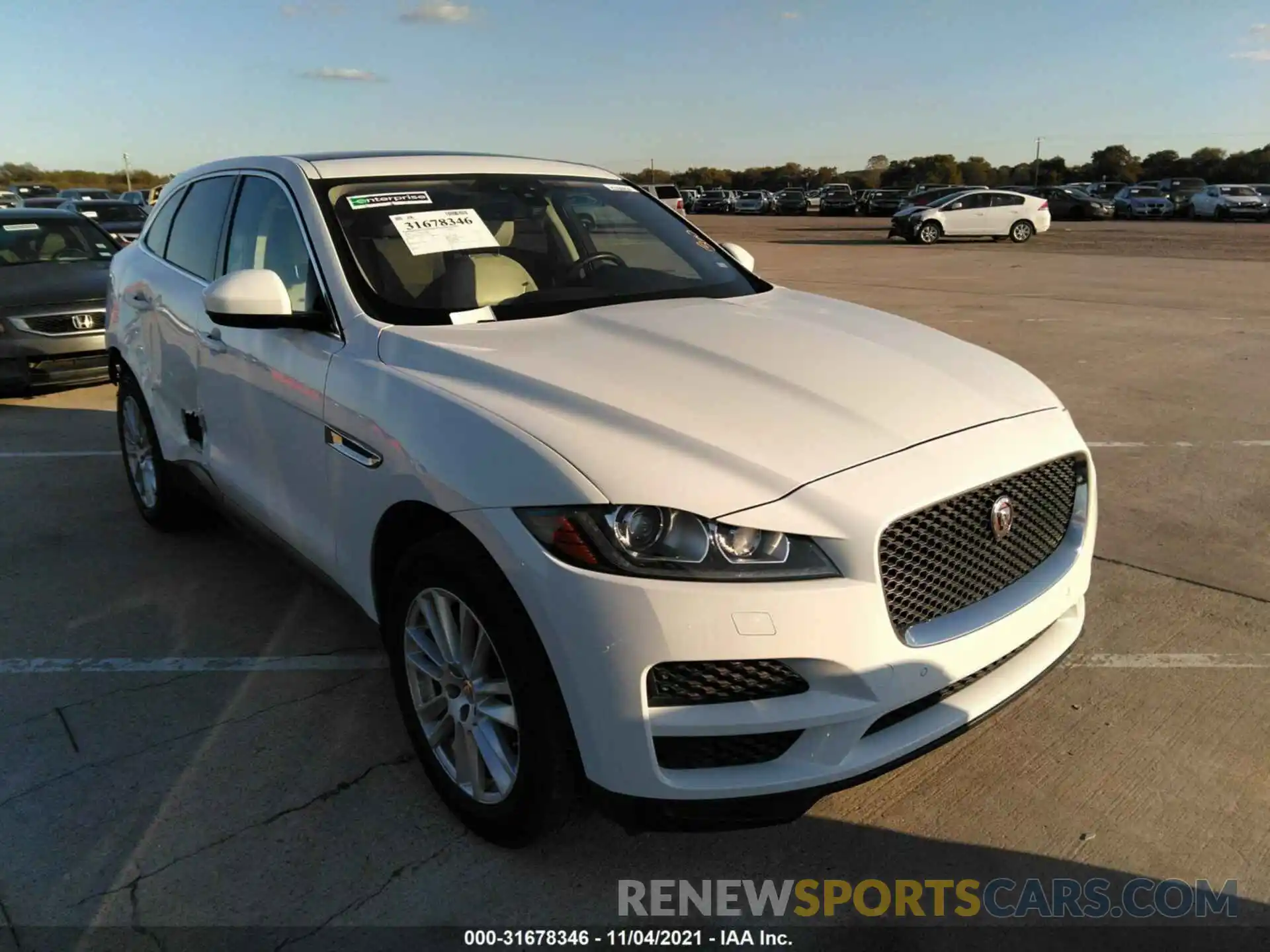 1 Photograph of a damaged car SADCK2GX8LA633533 JAGUAR F-PACE 2020