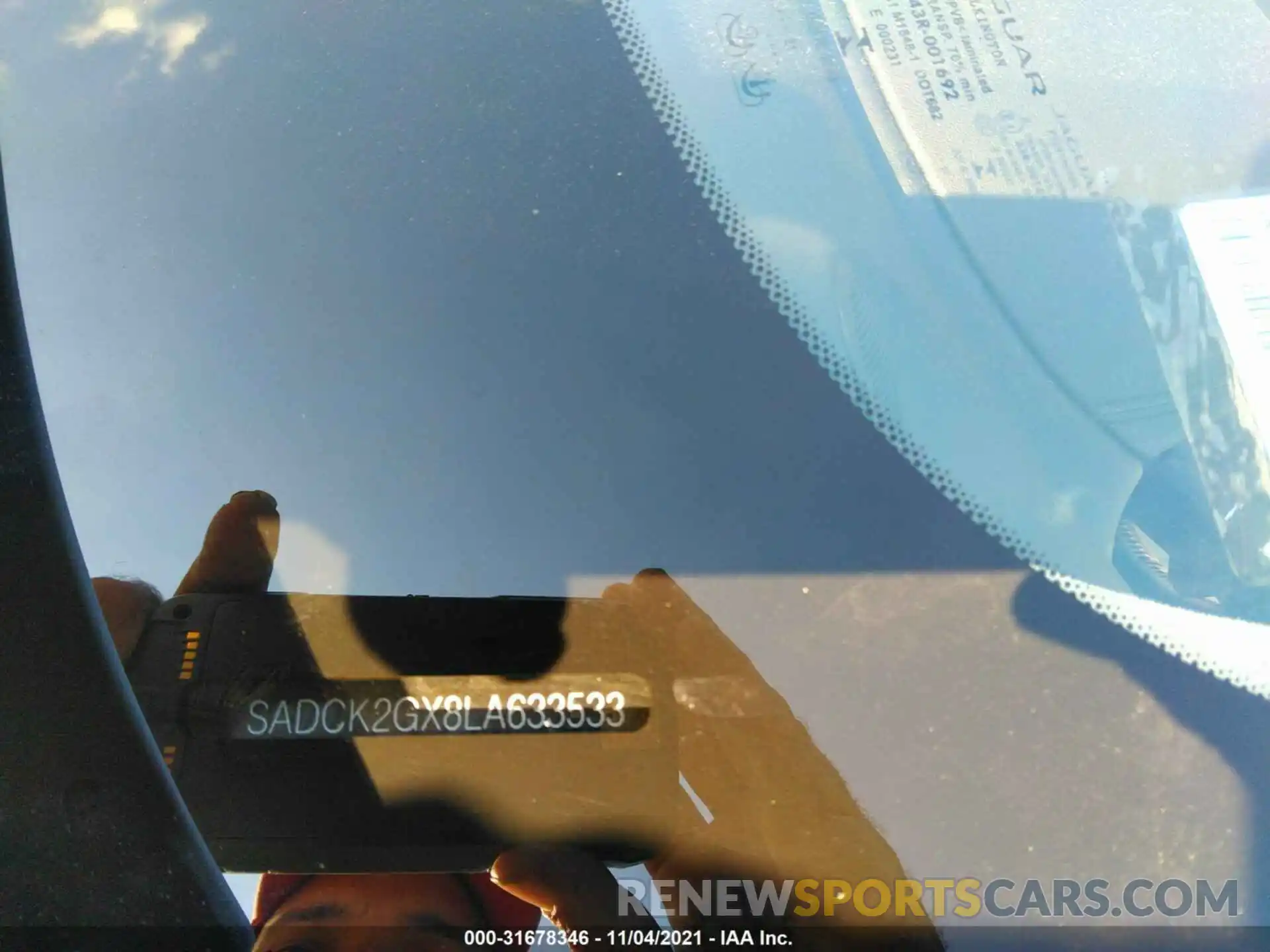 9 Photograph of a damaged car SADCK2GX8LA633533 JAGUAR F-PACE 2020