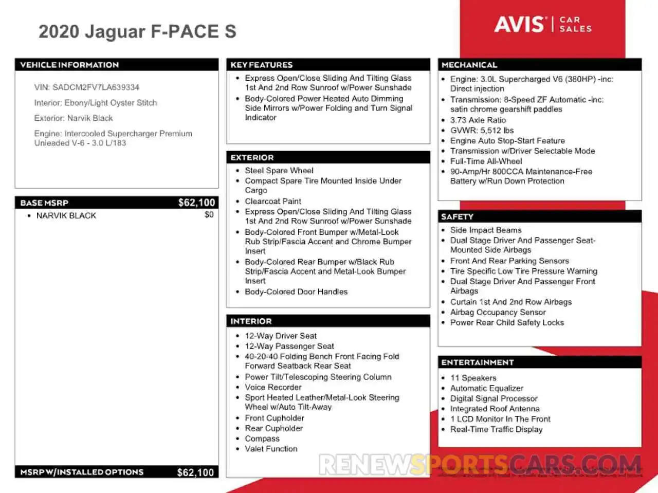 12 Photograph of a damaged car SADCM2FV7LA639334 JAGUAR F-PACE 2020