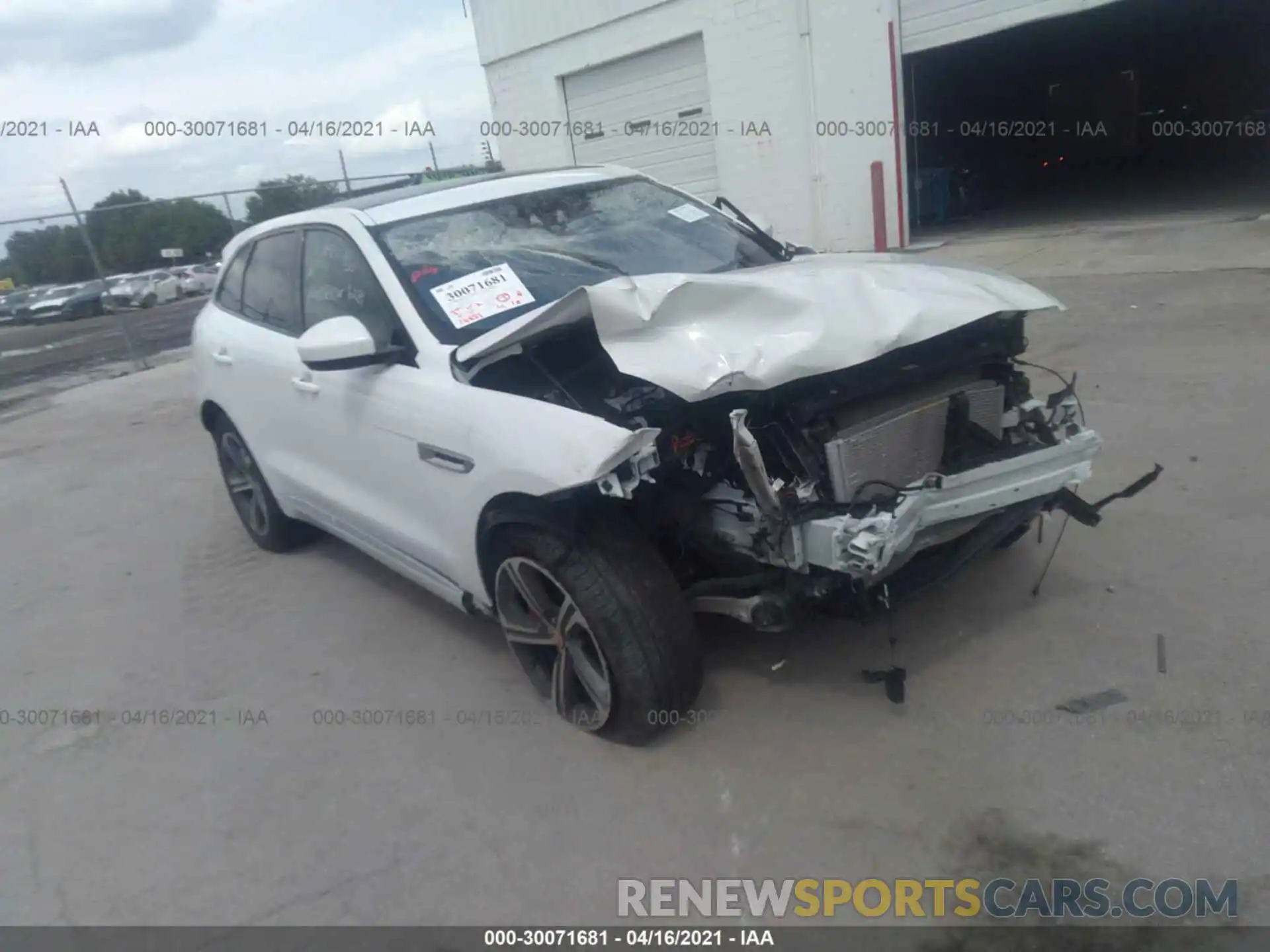 1 Photograph of a damaged car SADCM2FV9LA639478 JAGUAR F-PACE 2020