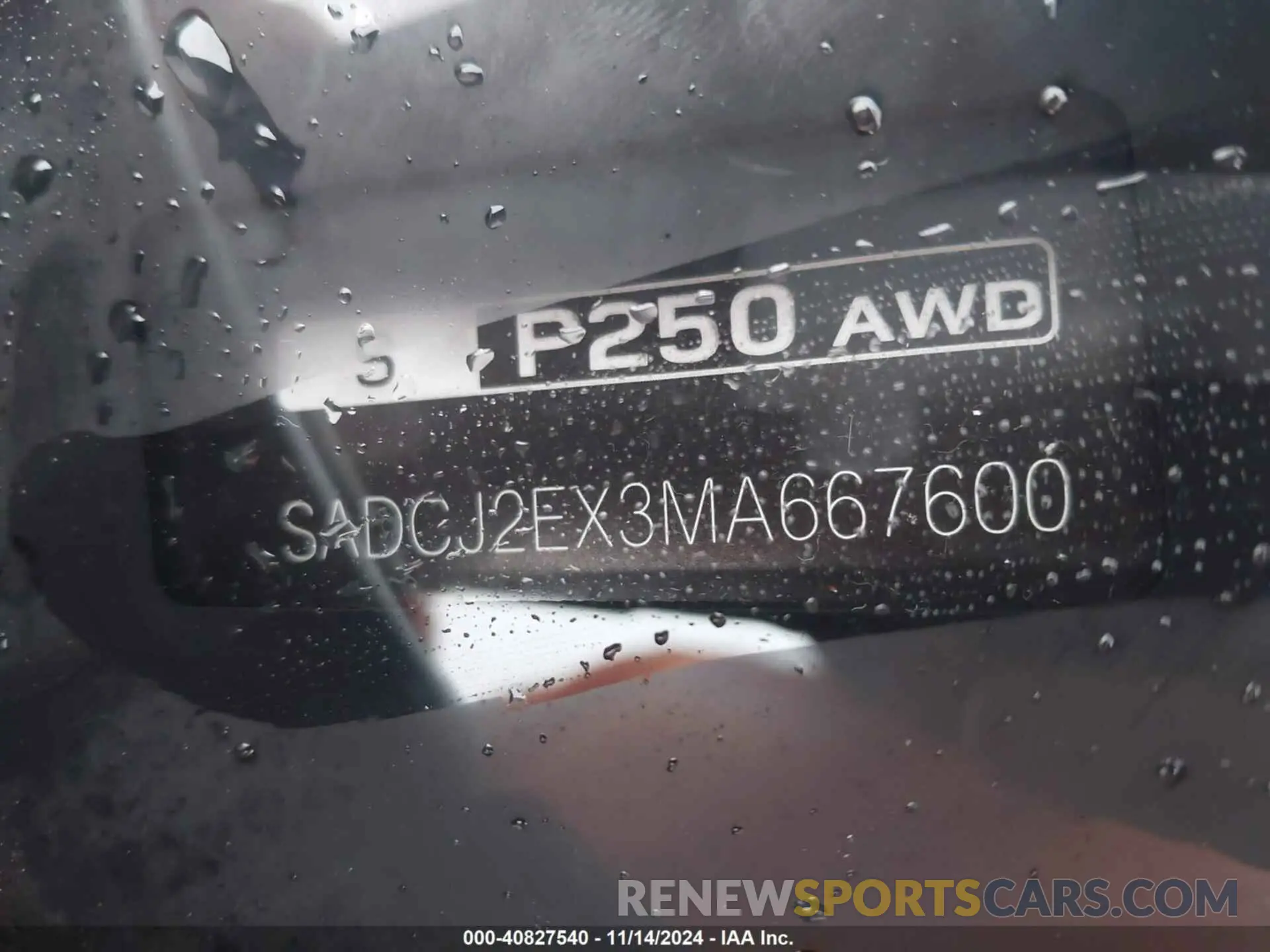 9 Photograph of a damaged car SADCJ2EX3MA667600 JAGUAR F-PACE 2021