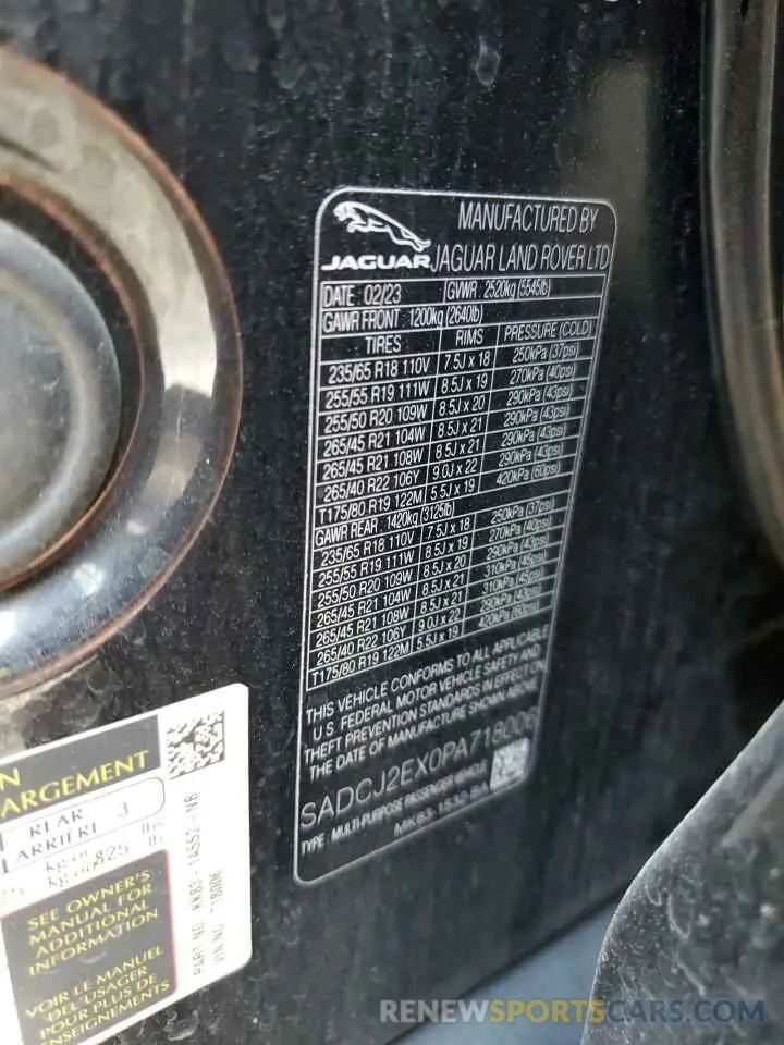 13 Photograph of a damaged car SADCJ2EX0PA718006 JAGUAR F-PACE 2023