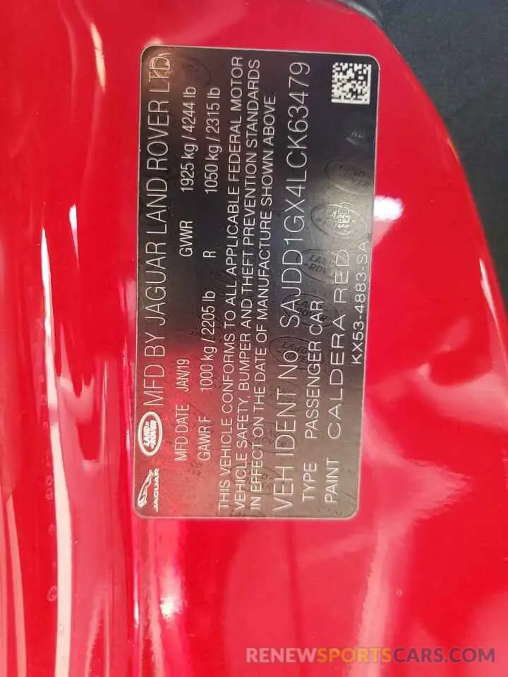 13 Photograph of a damaged car SAJDD1GX4LCK63479 JAGUAR F-TYPE 2020