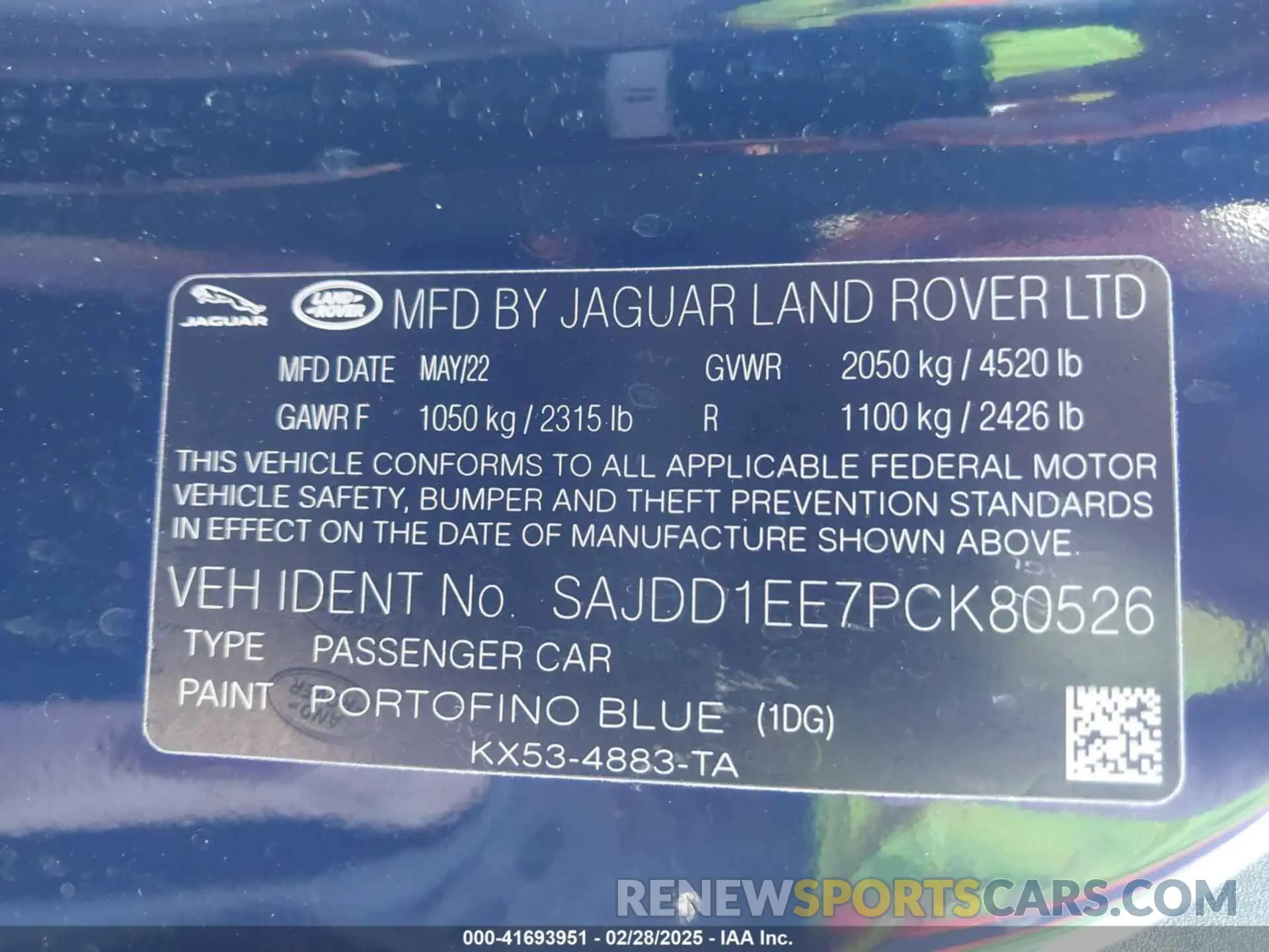 9 Photograph of a damaged car SAJDD1EE7PCK80526 JAGUAR F-TYPE 2023