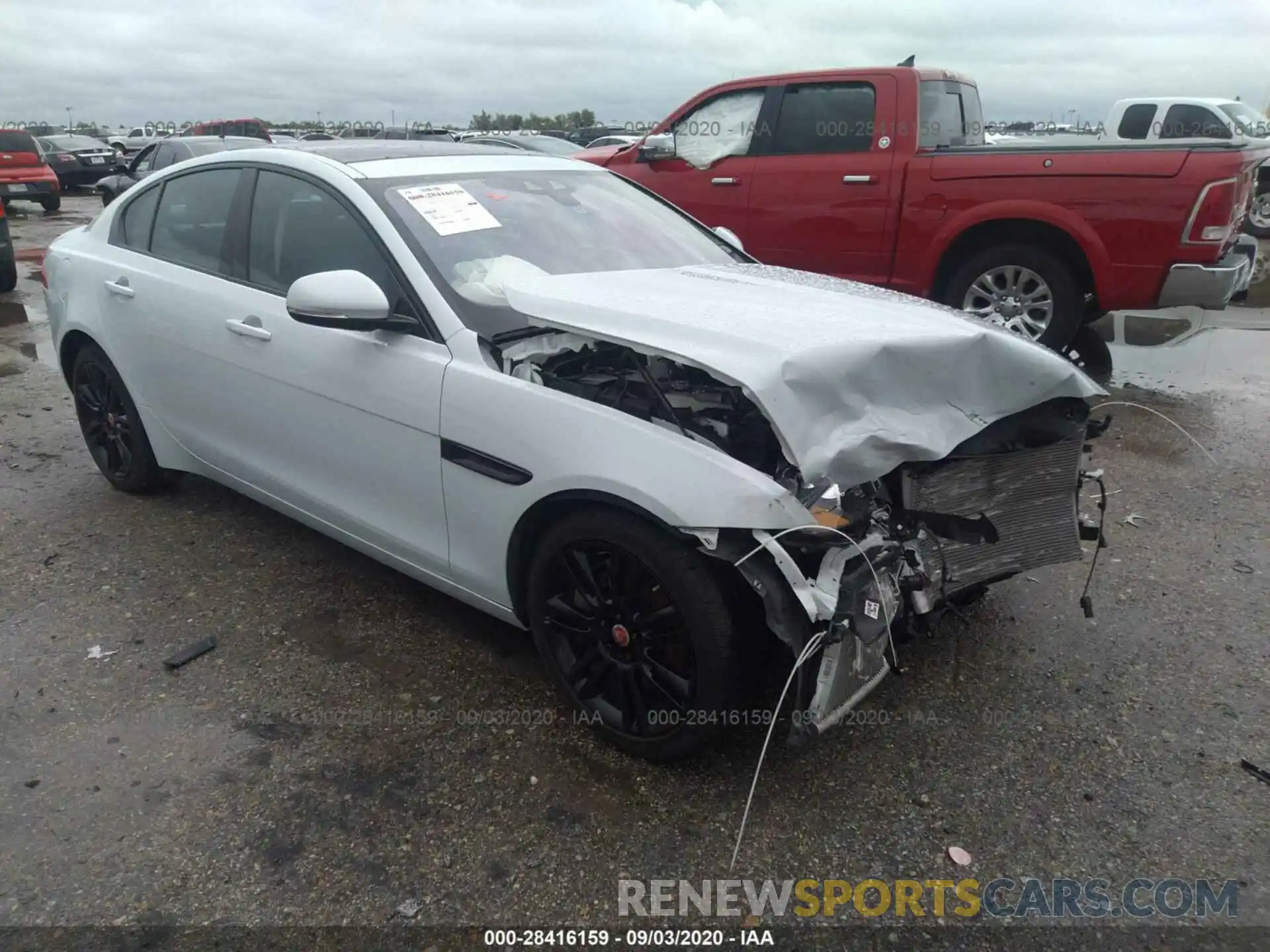 1 Photograph of a damaged car SAJAE4FXXKCP46833 JAGUAR XE 2019