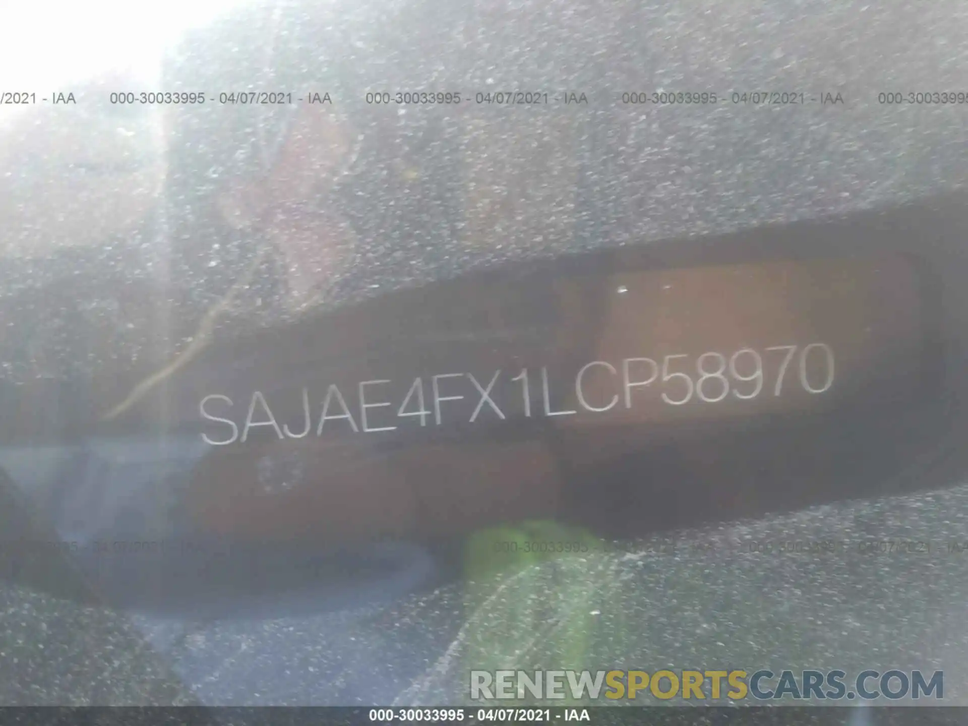 9 Photograph of a damaged car SAJAE4FX1LCP58970 JAGUAR XE 2020