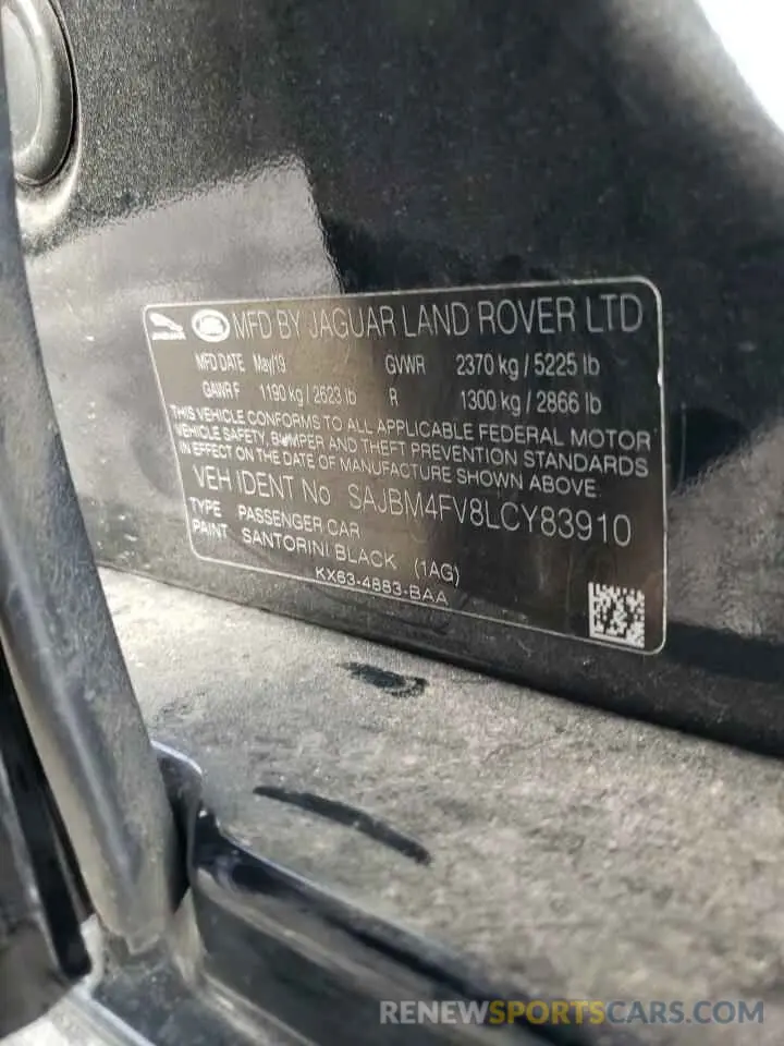 12 Photograph of a damaged car SAJBM4FV8LCY83910 JAGUAR XF 2020
