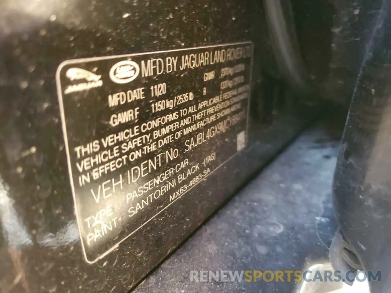 12 Photograph of a damaged car SAJBL4GX9MCY88411 JAGUAR XF 2021