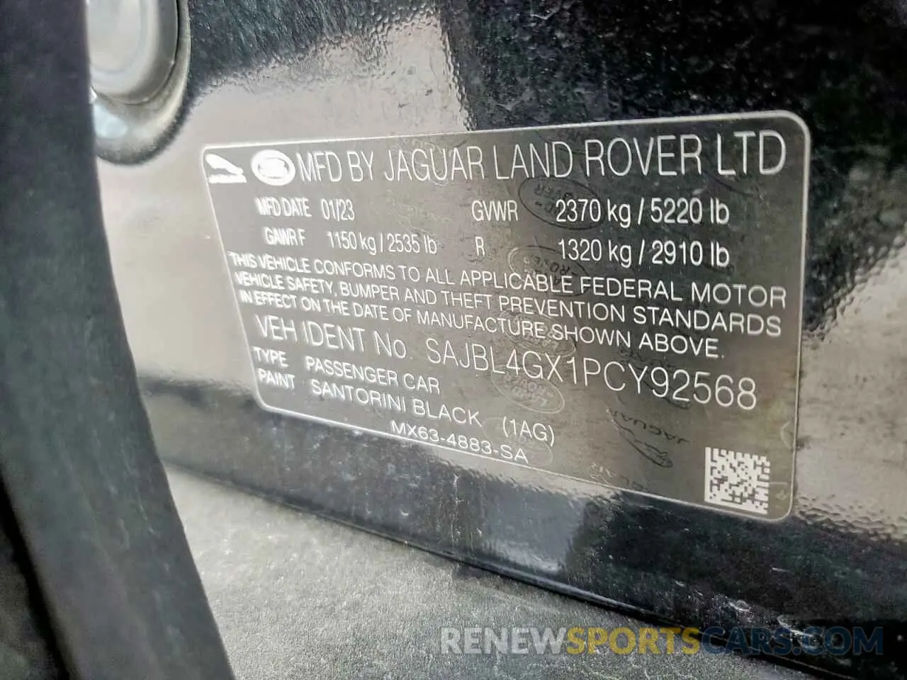 12 Photograph of a damaged car SAJBL4GX1PCY92568 JAGUAR XF 2023