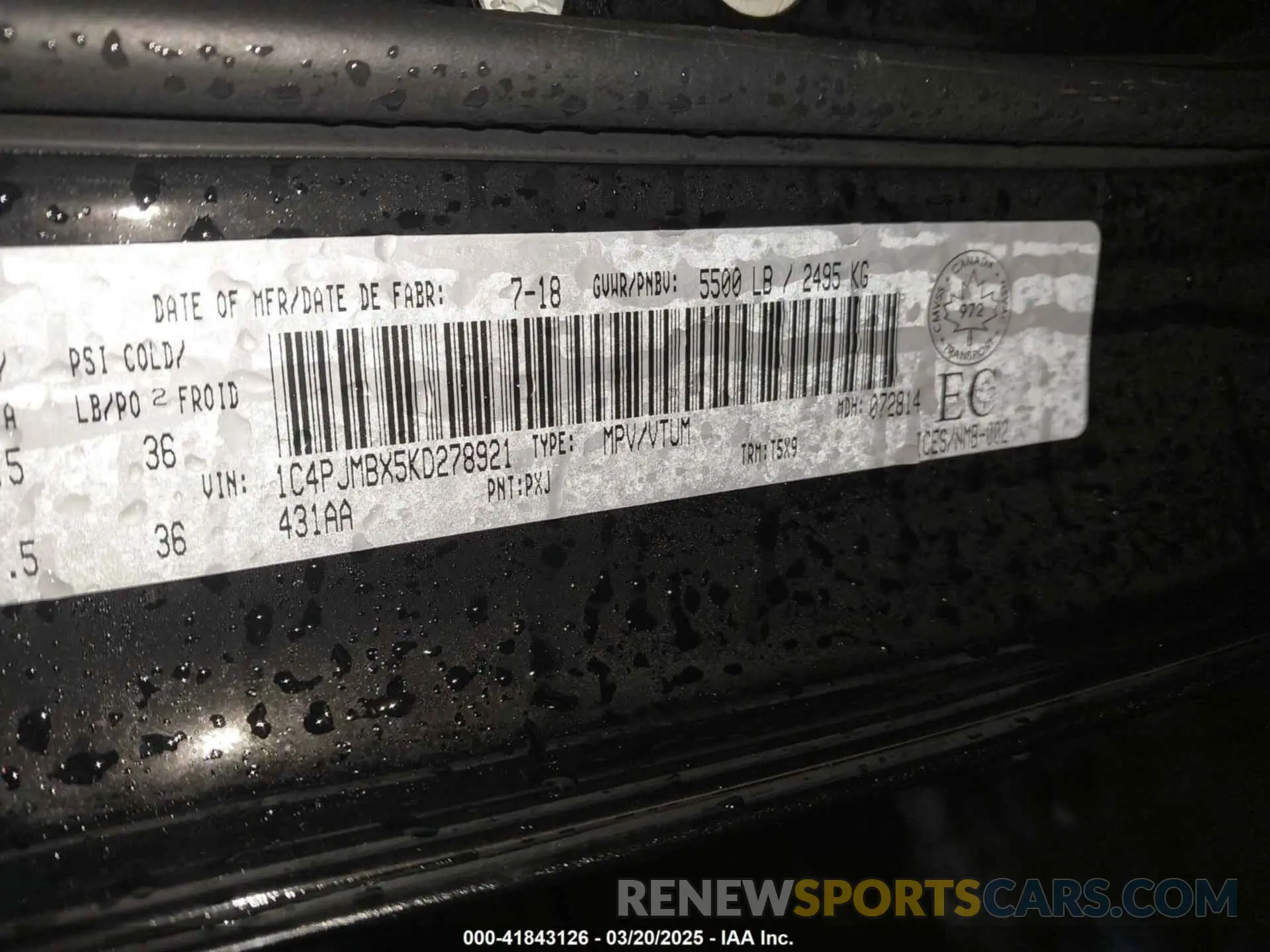 9 Photograph of a damaged car 1C4PJMBX5KD278921 JEEP CHEROKEE 2019