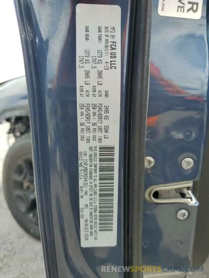 14 Photograph of a damaged car 1C4PJMBX7KD441911 JEEP CHEROKEE 2019