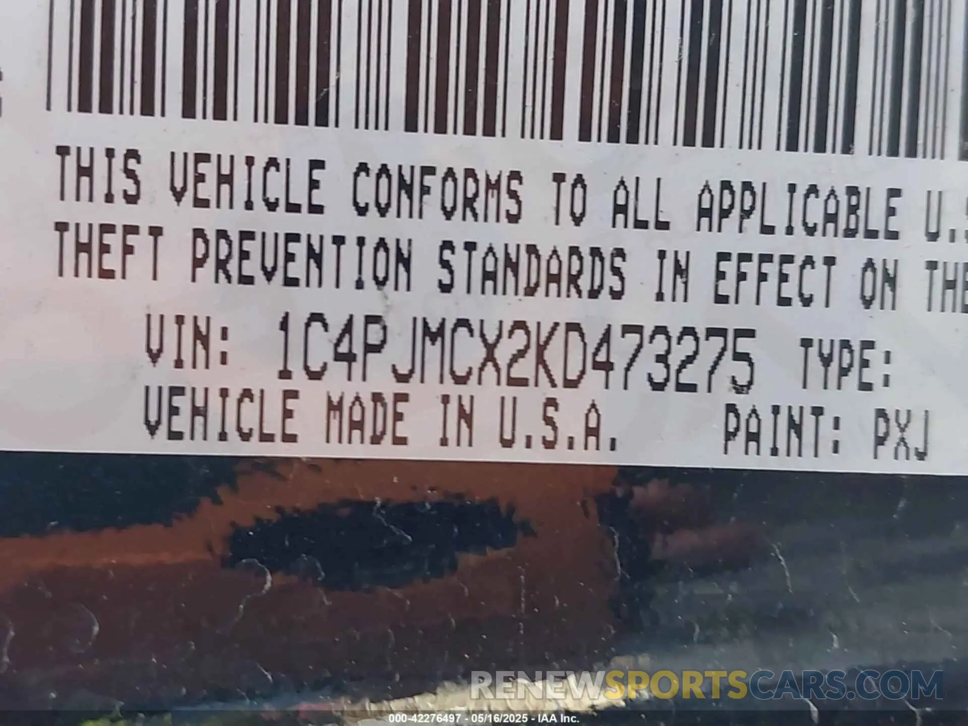 9 Photograph of a damaged car 1C4PJMCX2KD473275 JEEP CHEROKEE 2019