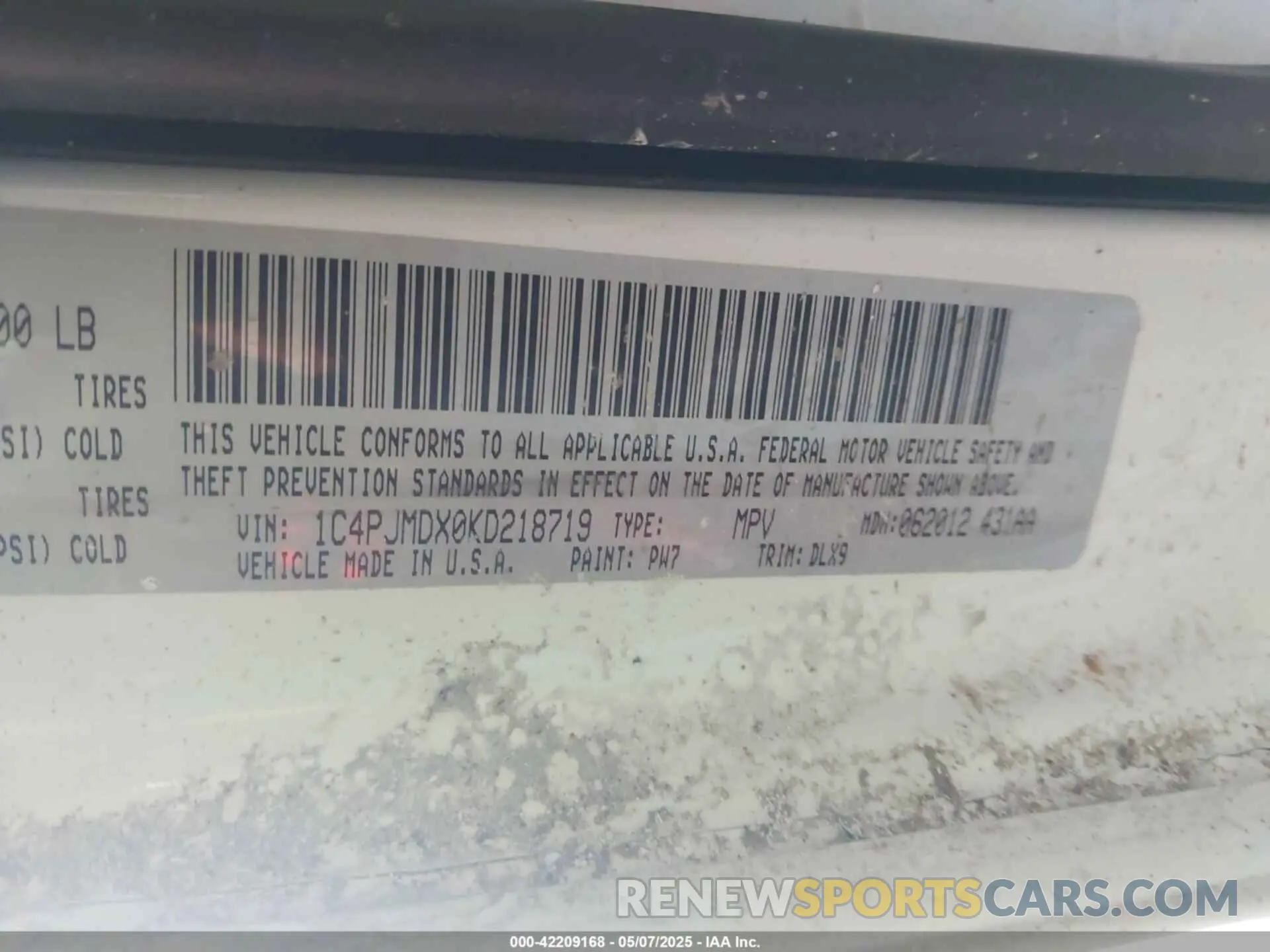 9 Photograph of a damaged car 1C4PJMDX0KD218719 JEEP CHEROKEE 2019