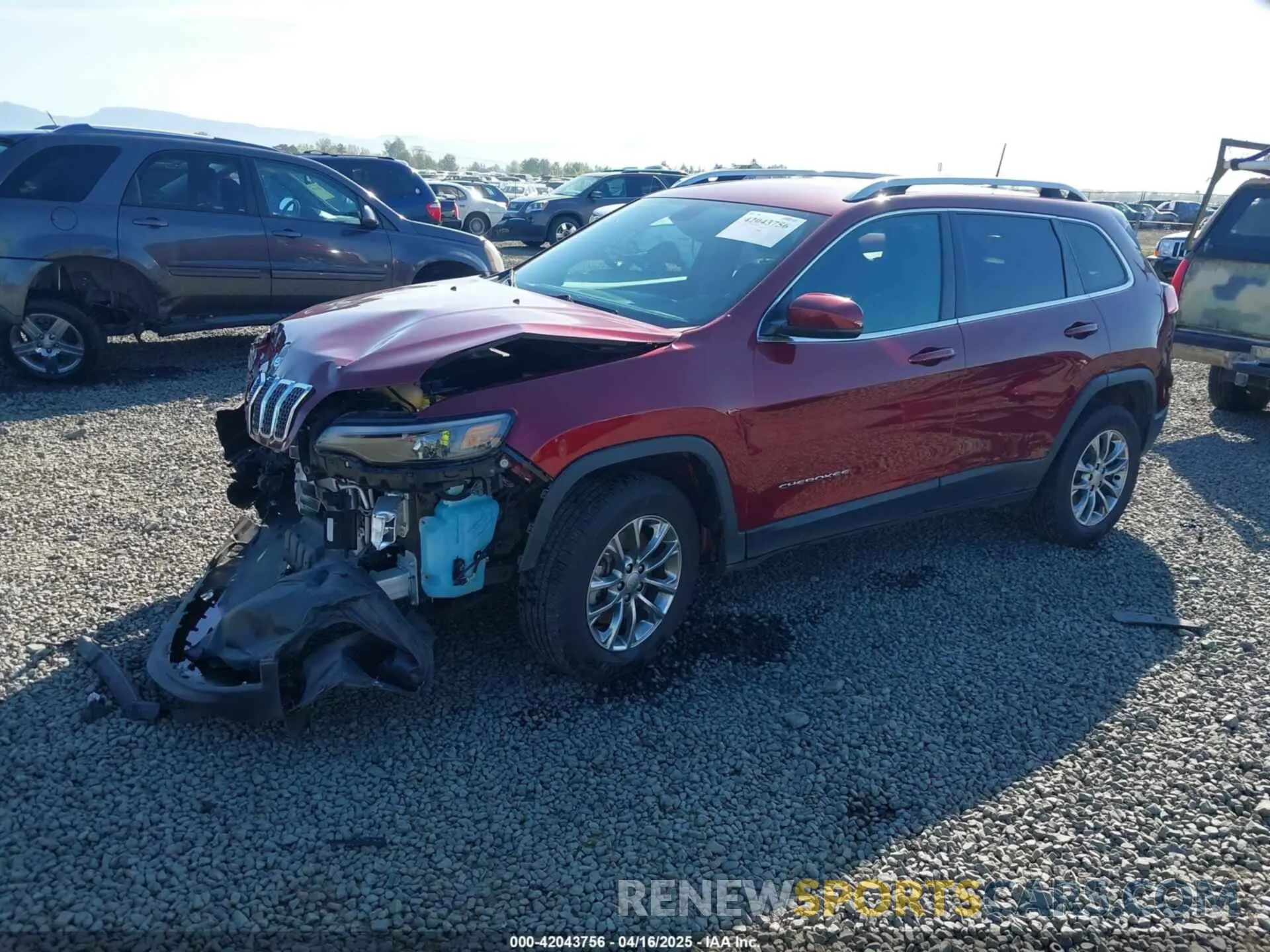 2 Photograph of a damaged car 1C4PJMLXXKD223718 JEEP CHEROKEE 2019