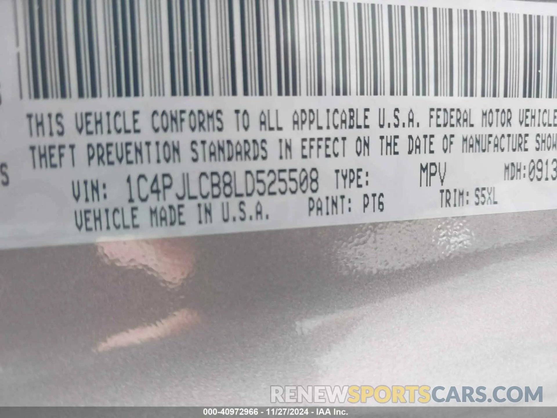 9 Photograph of a damaged car 1C4PJLCB8LD525508 JEEP CHEROKEE 2020