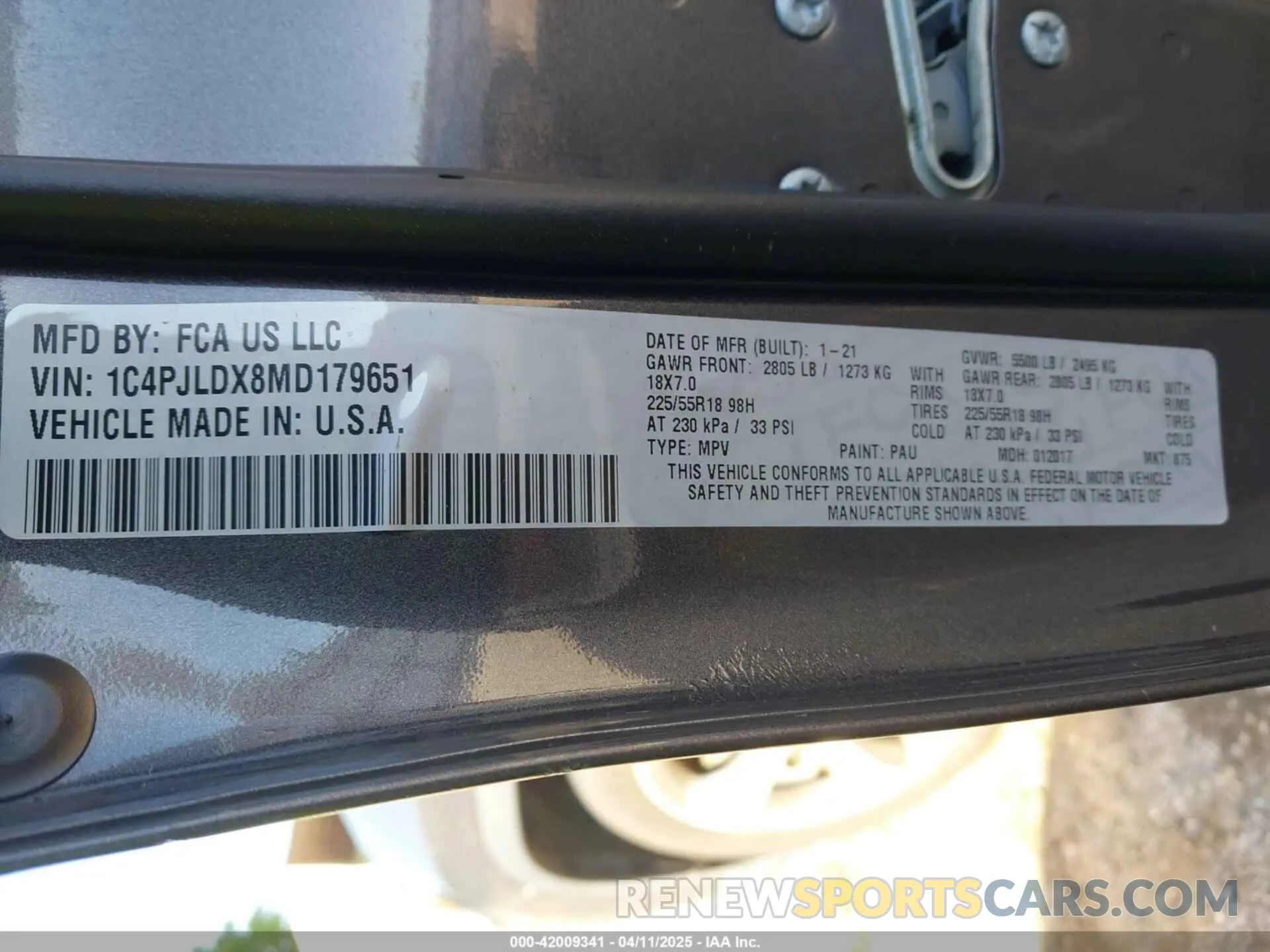 9 Photograph of a damaged car 1C4PJLDX8MD179651 JEEP CHEROKEE 2021