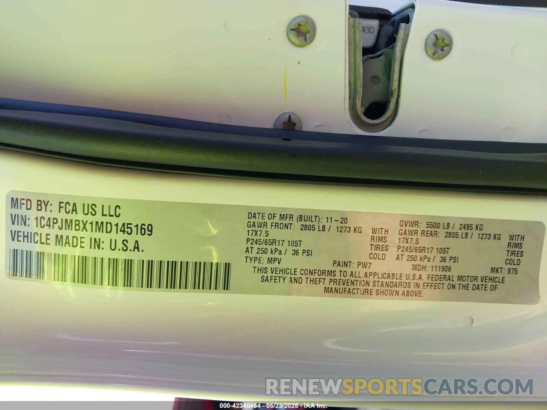 9 Photograph of a damaged car 1C4PJMBX1MD145169 JEEP CHEROKEE 2021