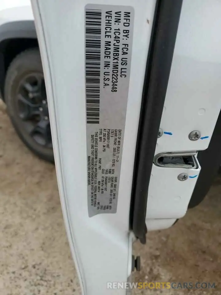 14 Photograph of a damaged car 1C4PJMBX1MD223448 JEEP CHEROKEE 2021