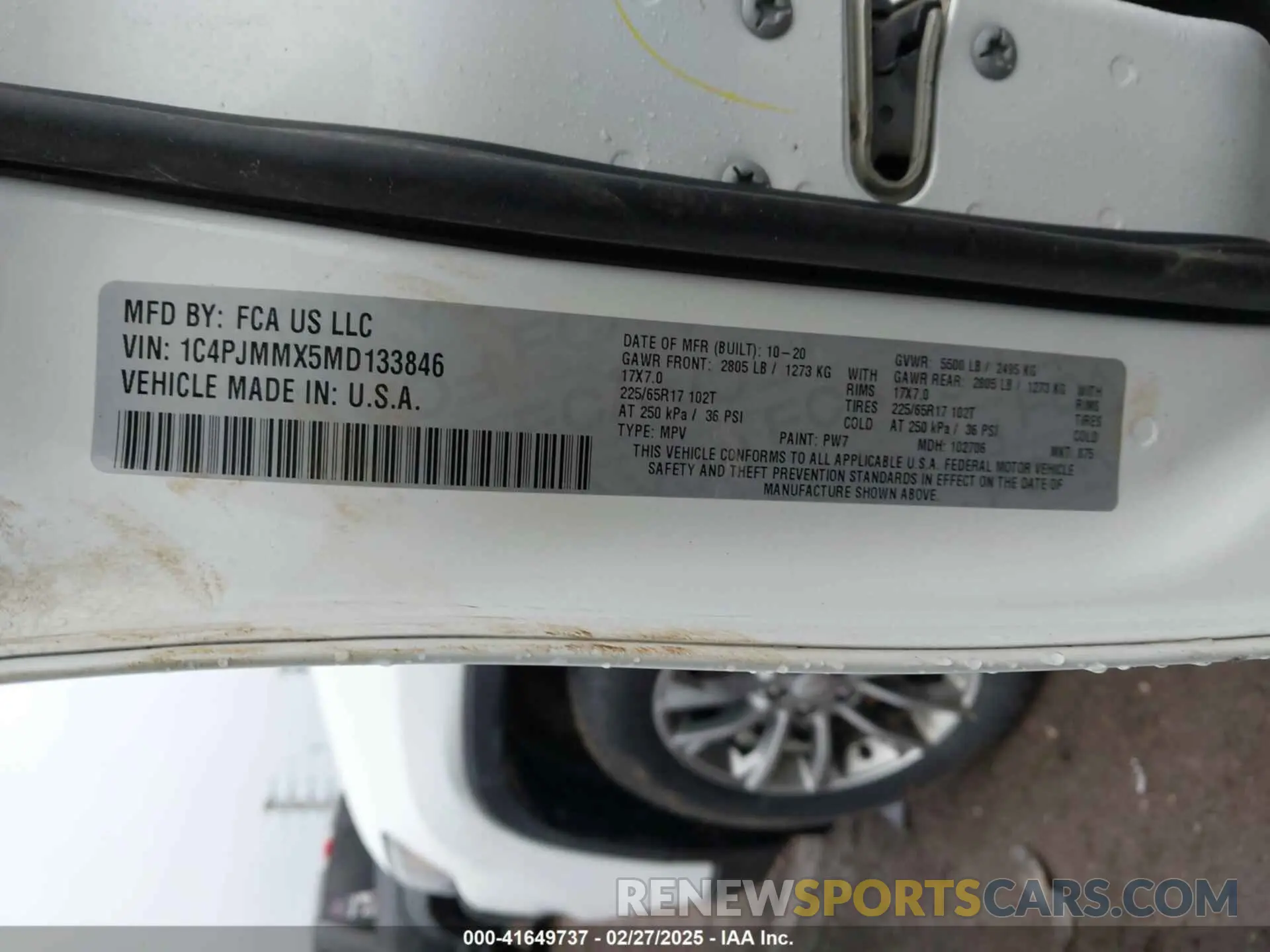 9 Photograph of a damaged car 1C4PJMMX5MD133846 JEEP CHEROKEE 2021