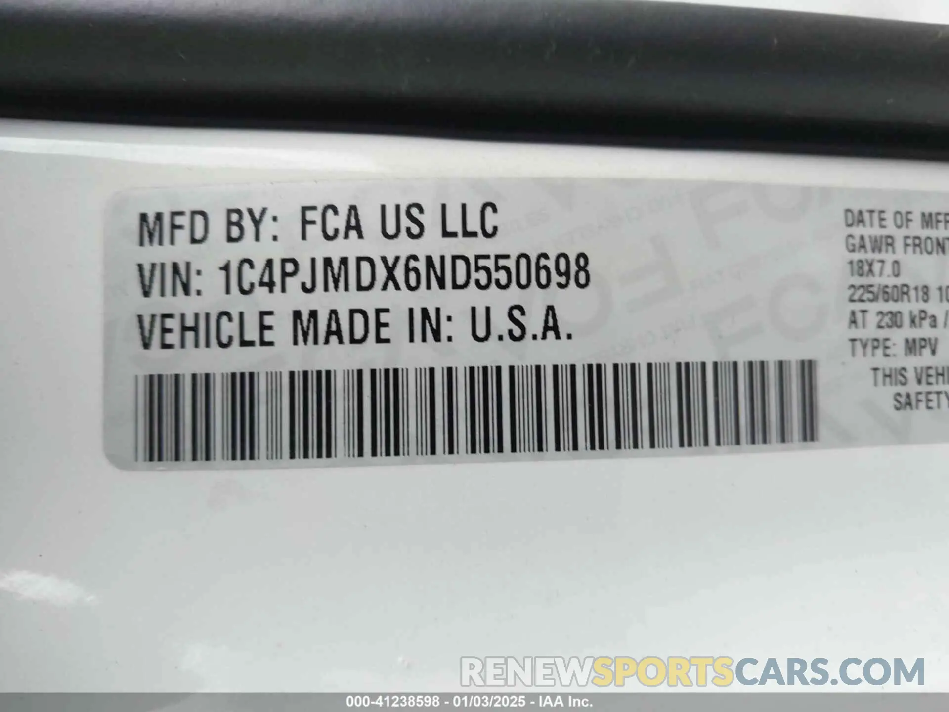 9 Photograph of a damaged car 1C4PJMDX6ND550698 JEEP CHEROKEE 2022